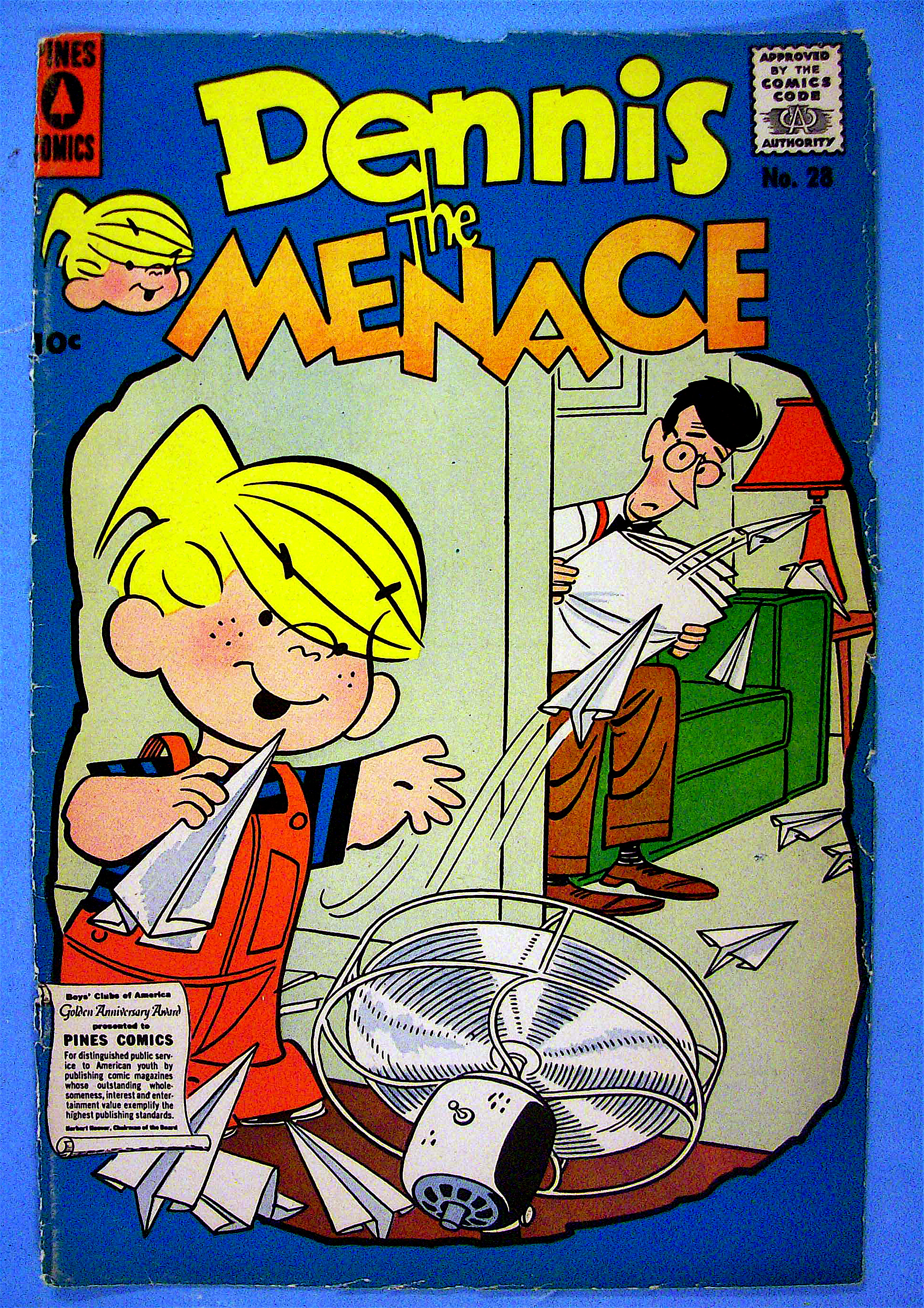 Dennis the Menace Comic Cover #28 May 1958 Dennis & Dad