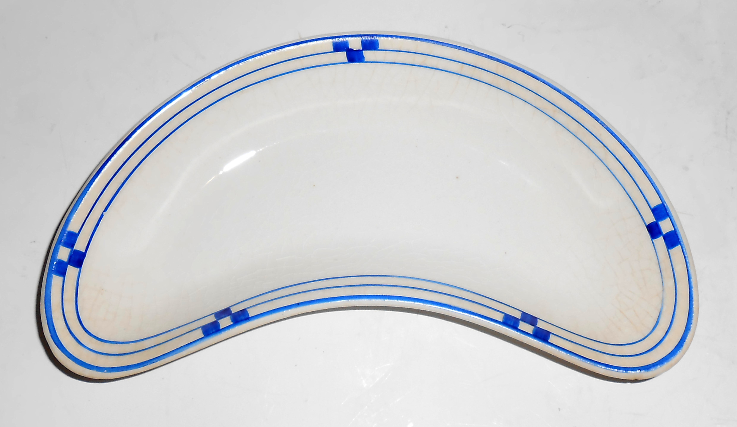 Edwin Knowles China Cobalt Deco Checker Bone Plate