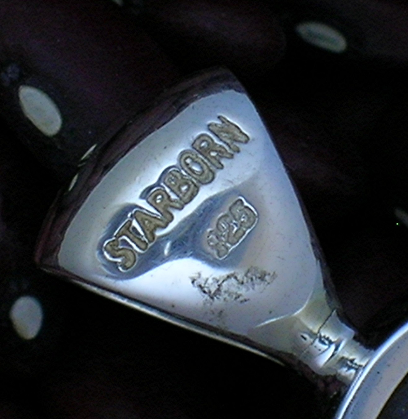 Boulder Opal Sterling Silver Signed STARBORN  Pendant .