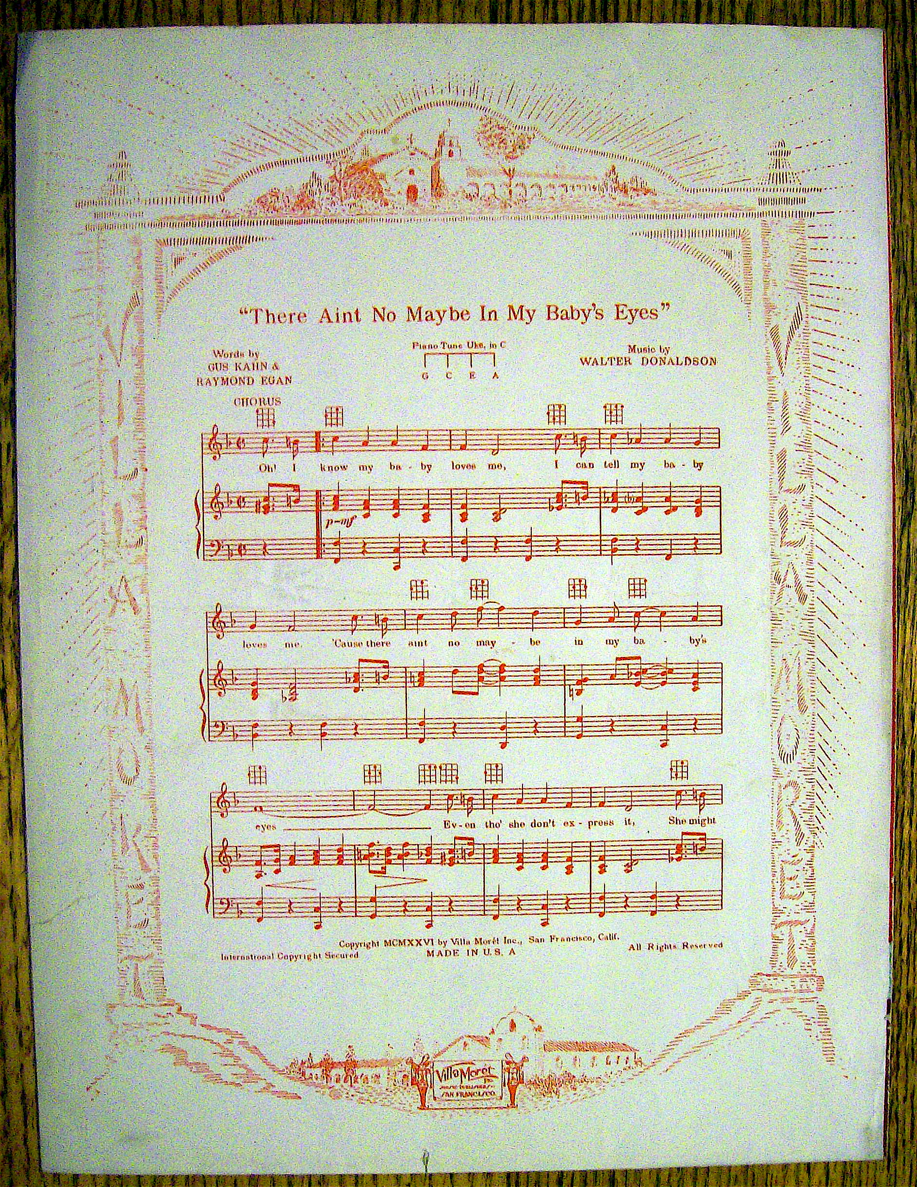 Sheet Music For 1927 Gonna Get A Girl
