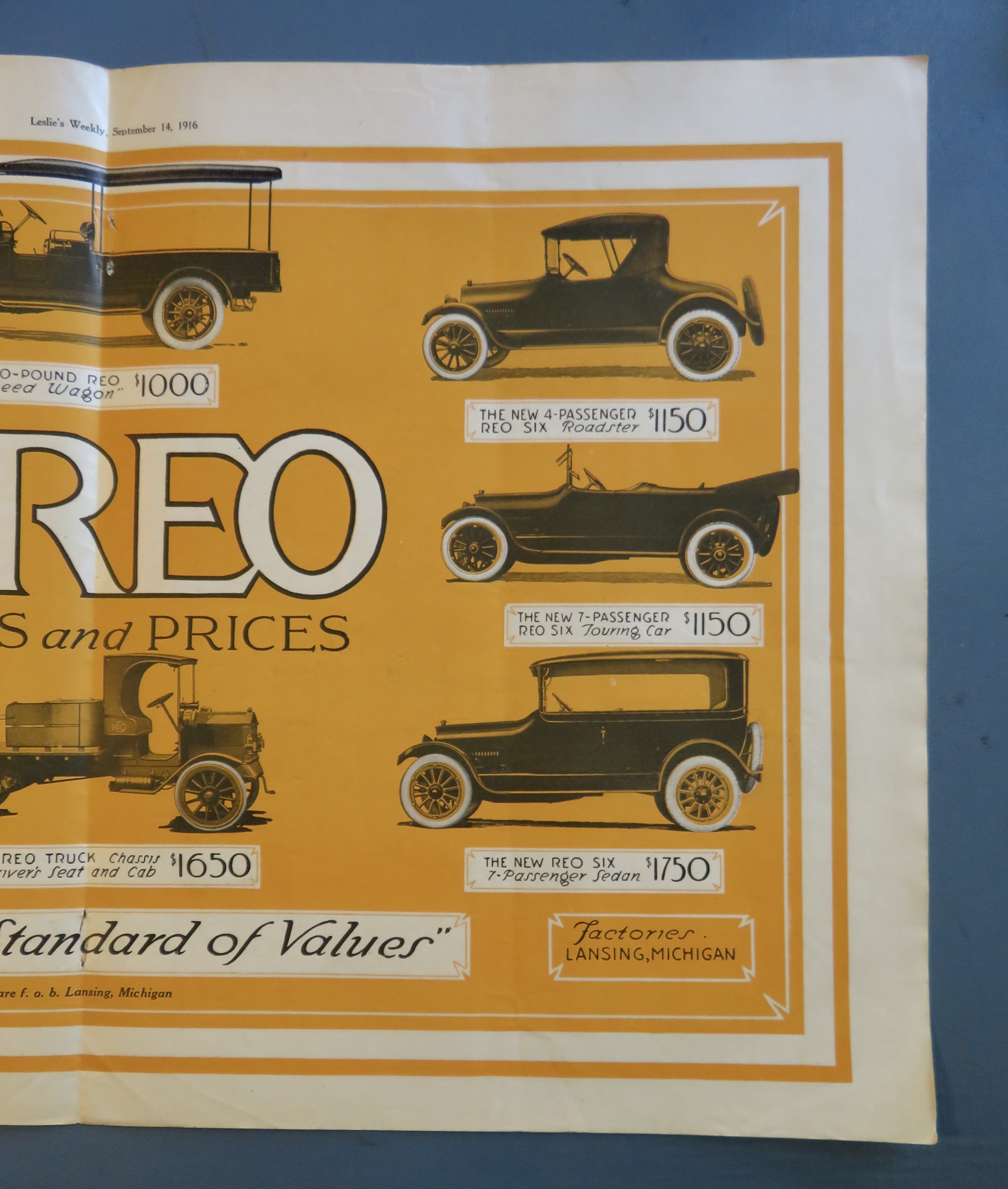 1916 REO Automibiles with Models & Prices For Value