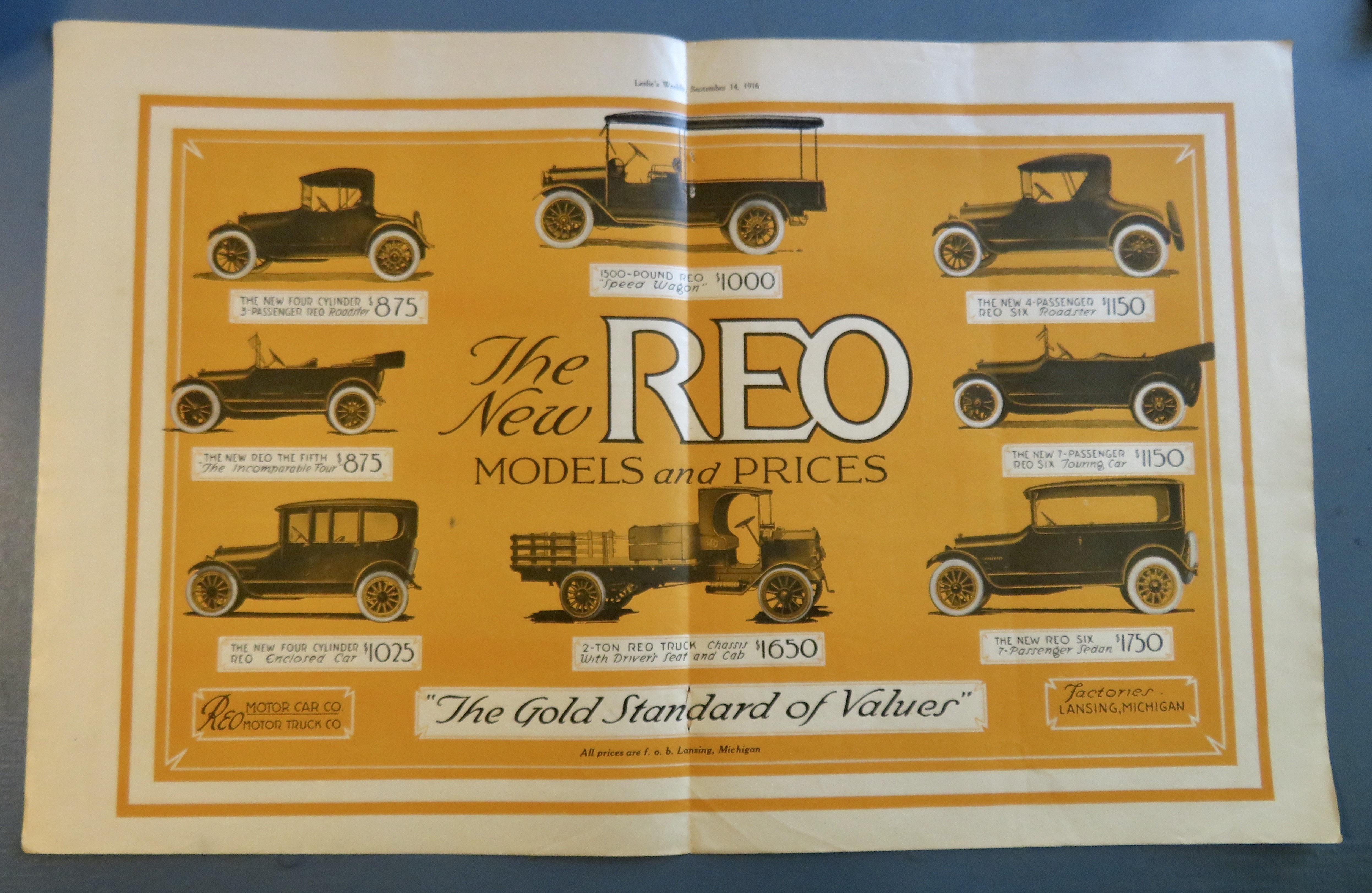 1916 REO Automibiles with Models & Prices For Value
