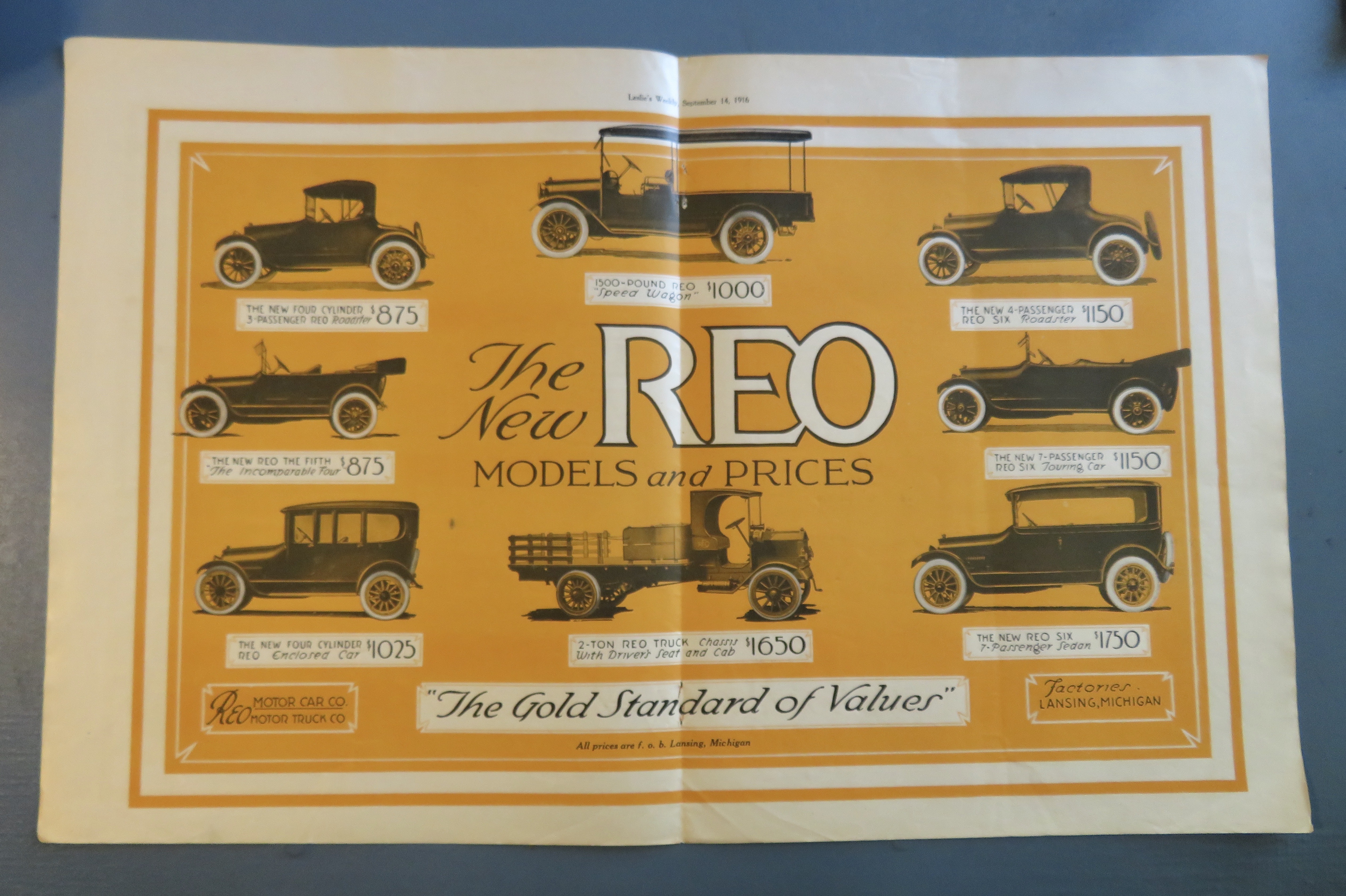 1916 REO Automibiles with Models & Prices For Value
