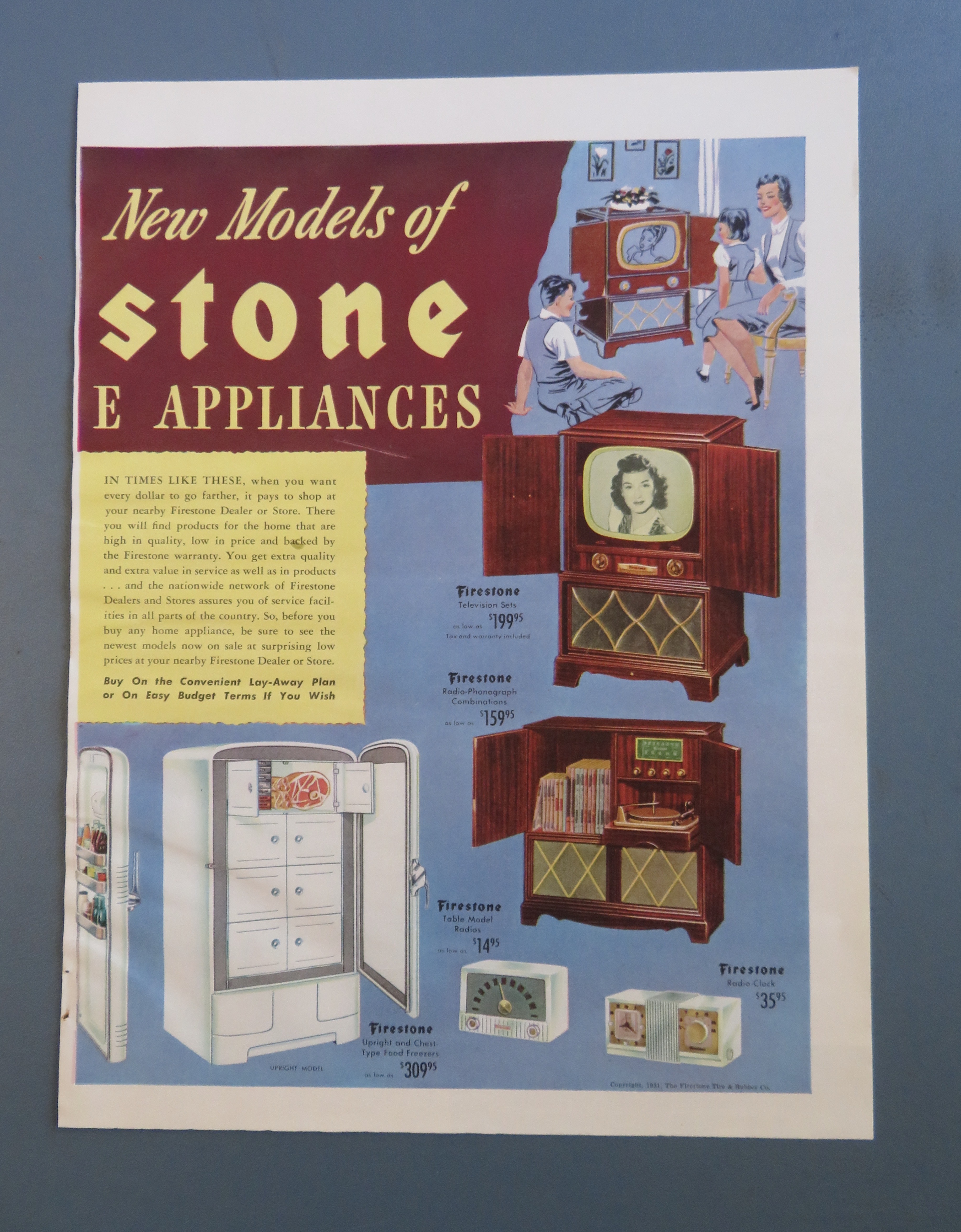 1951 Firestone Appliances with Home Appliances