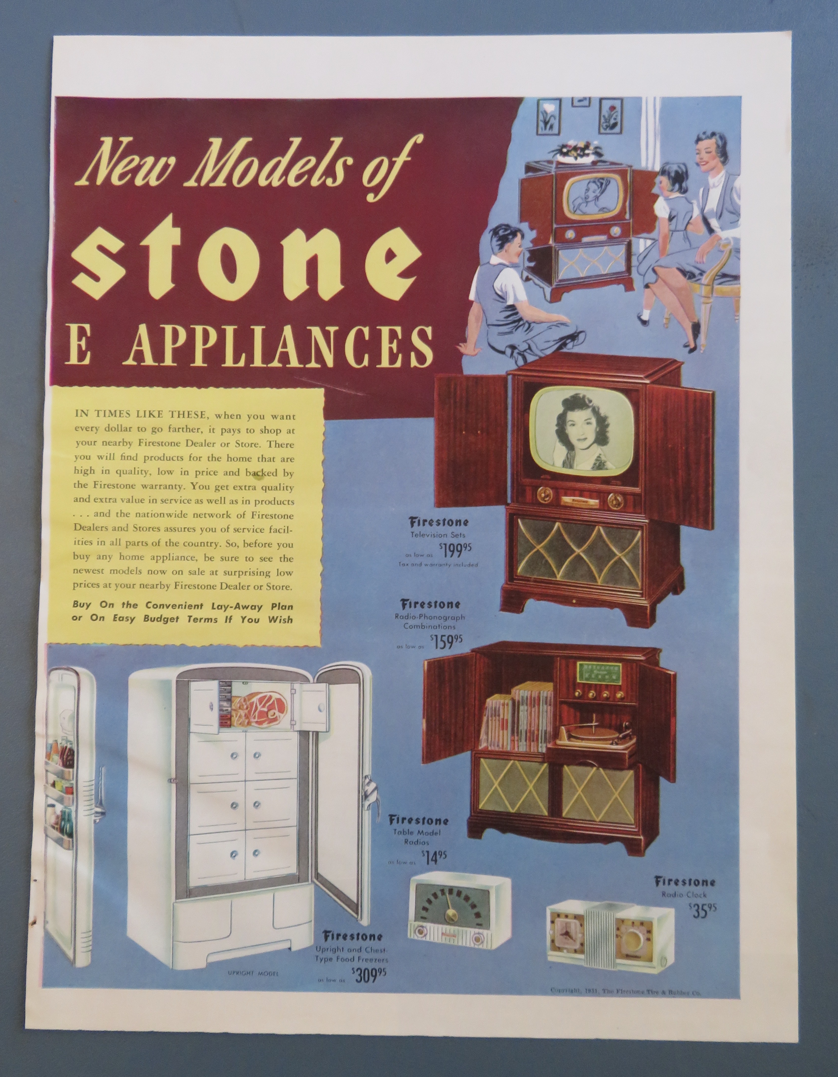 1951 Firestone Appliances with Home Appliances