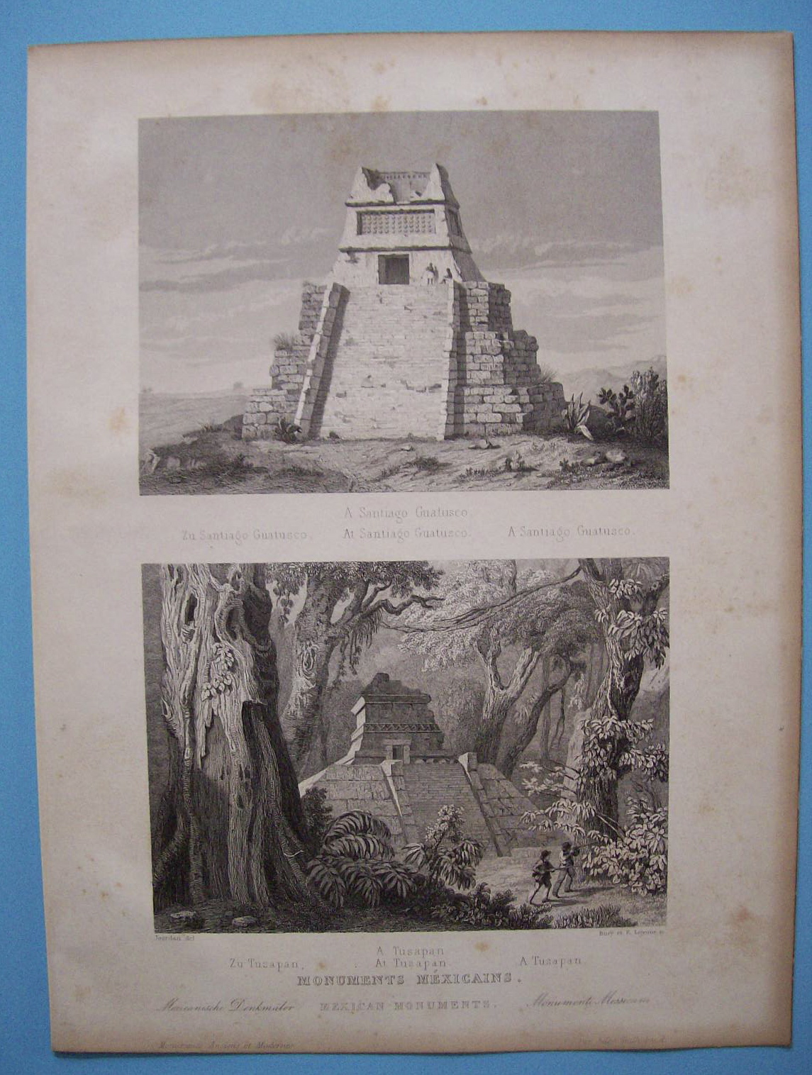 Monuments Mexicains  (1852 Lithograph)