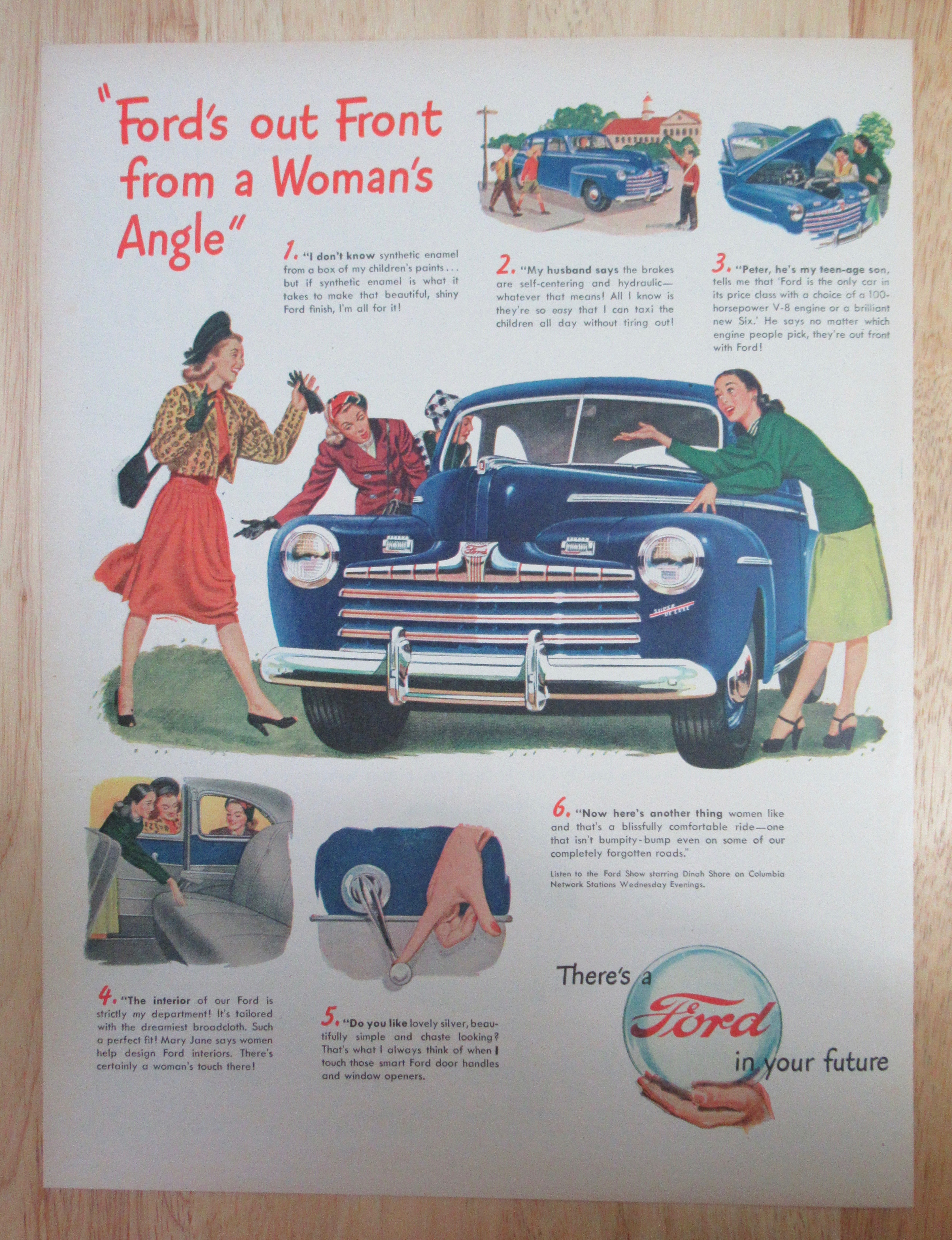 1947 Ford Automobile with Ford From A Woman's Angle