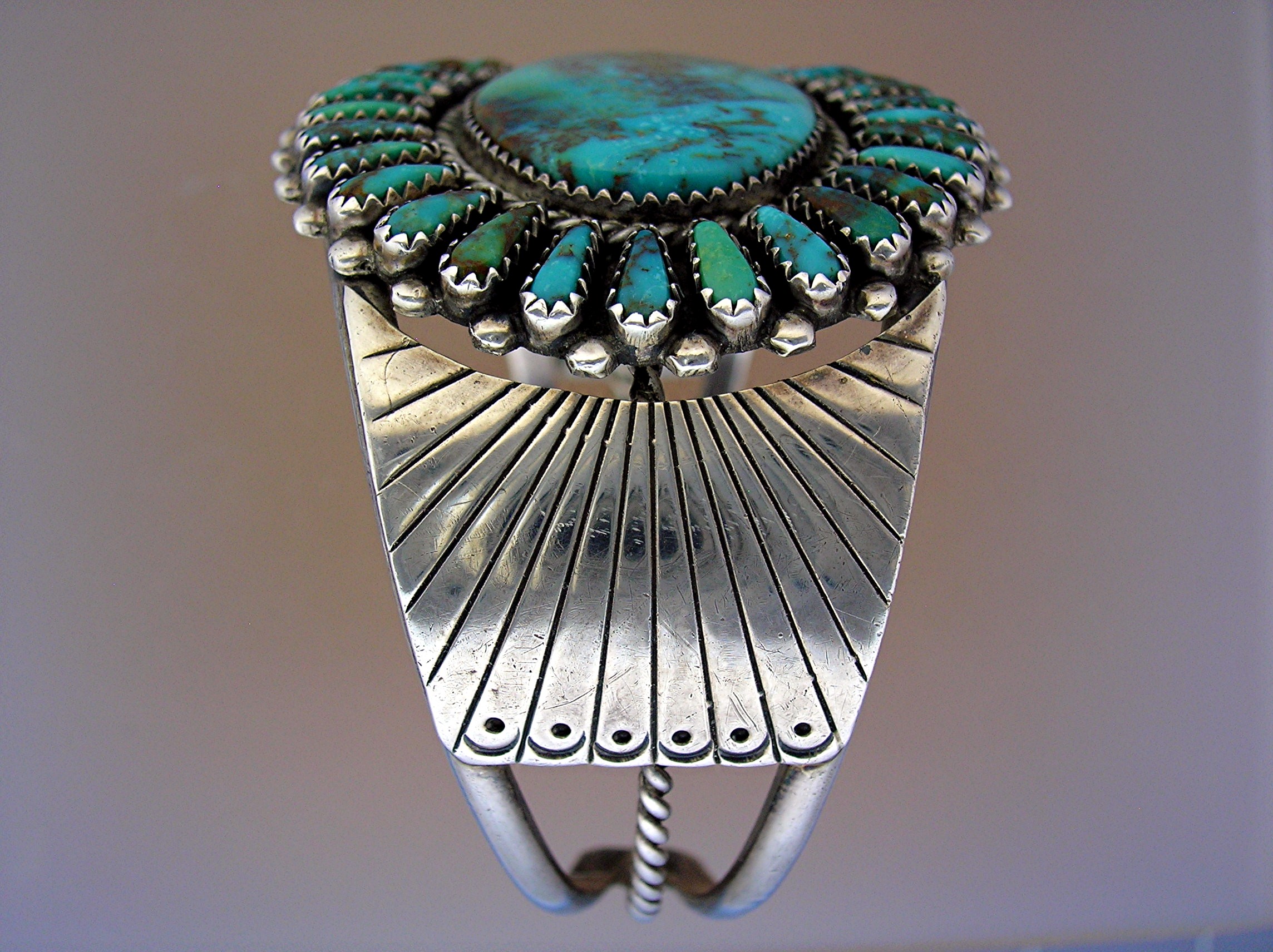 Eula Mae Begay Zuni Sterling Silver Turquoise Cuff