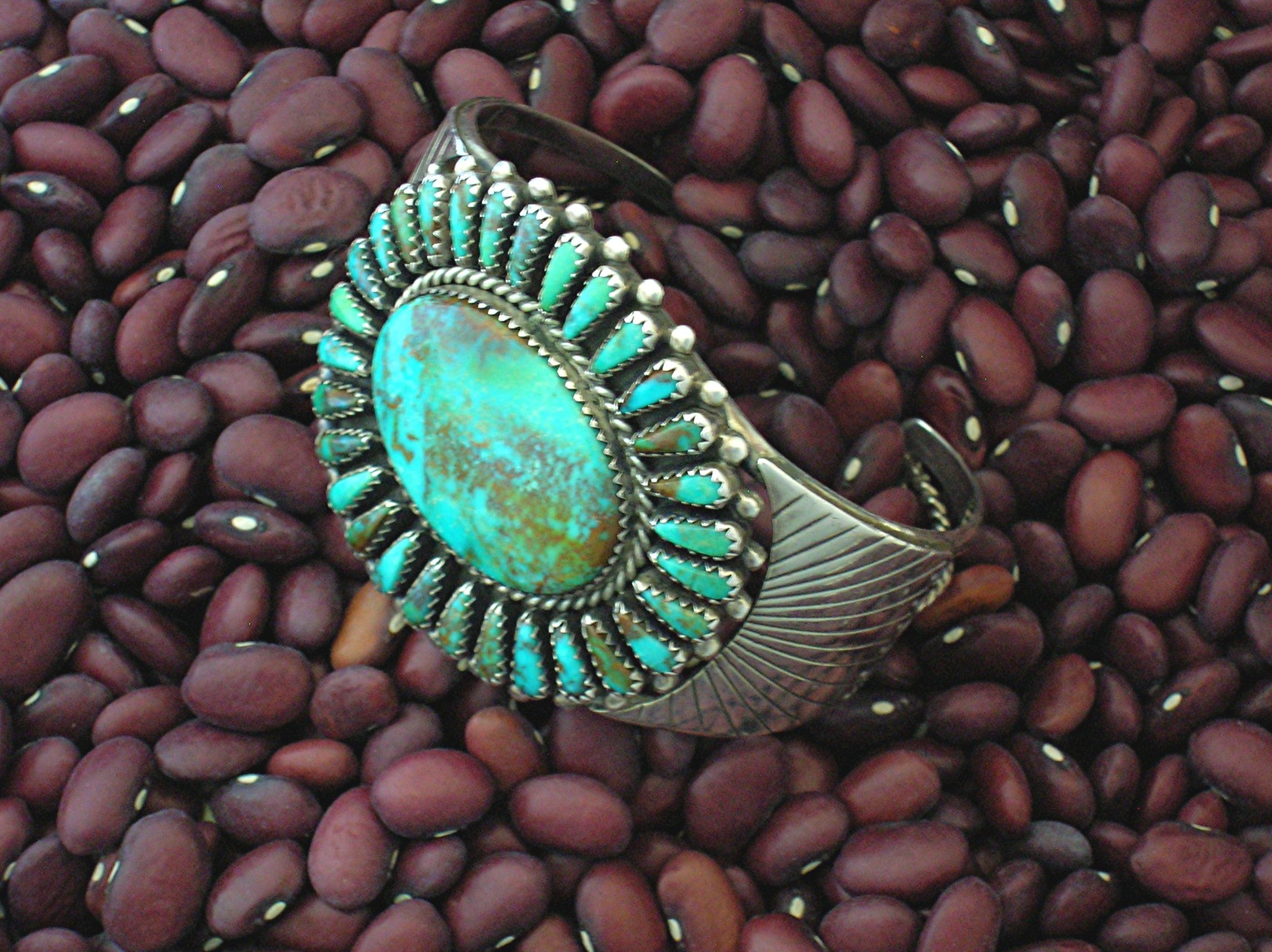 Eula Mae Begay Zuni Sterling Silver Turquoise Cuff