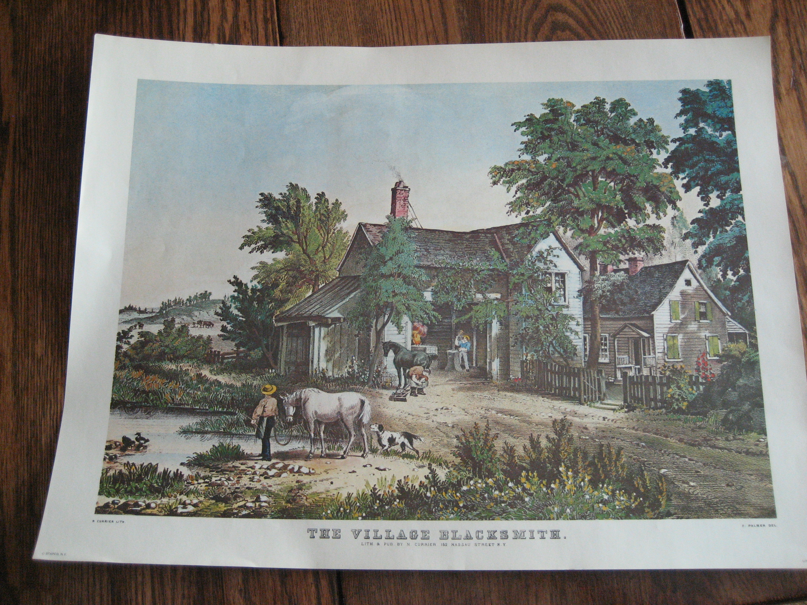 Currier & Ives The Village Blacksmith