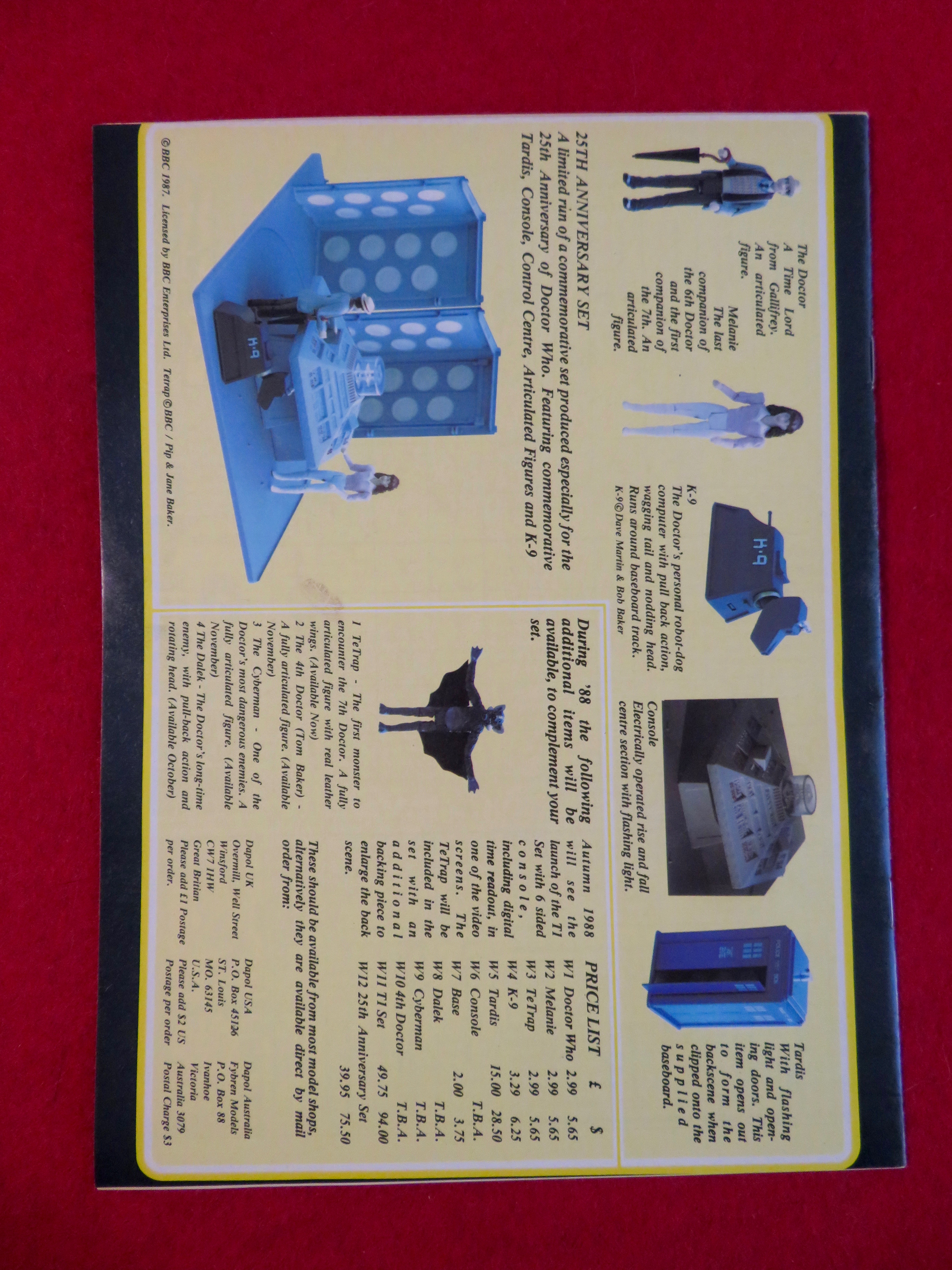 Doctor (Dr) Who Magazine August 1988 Timelords