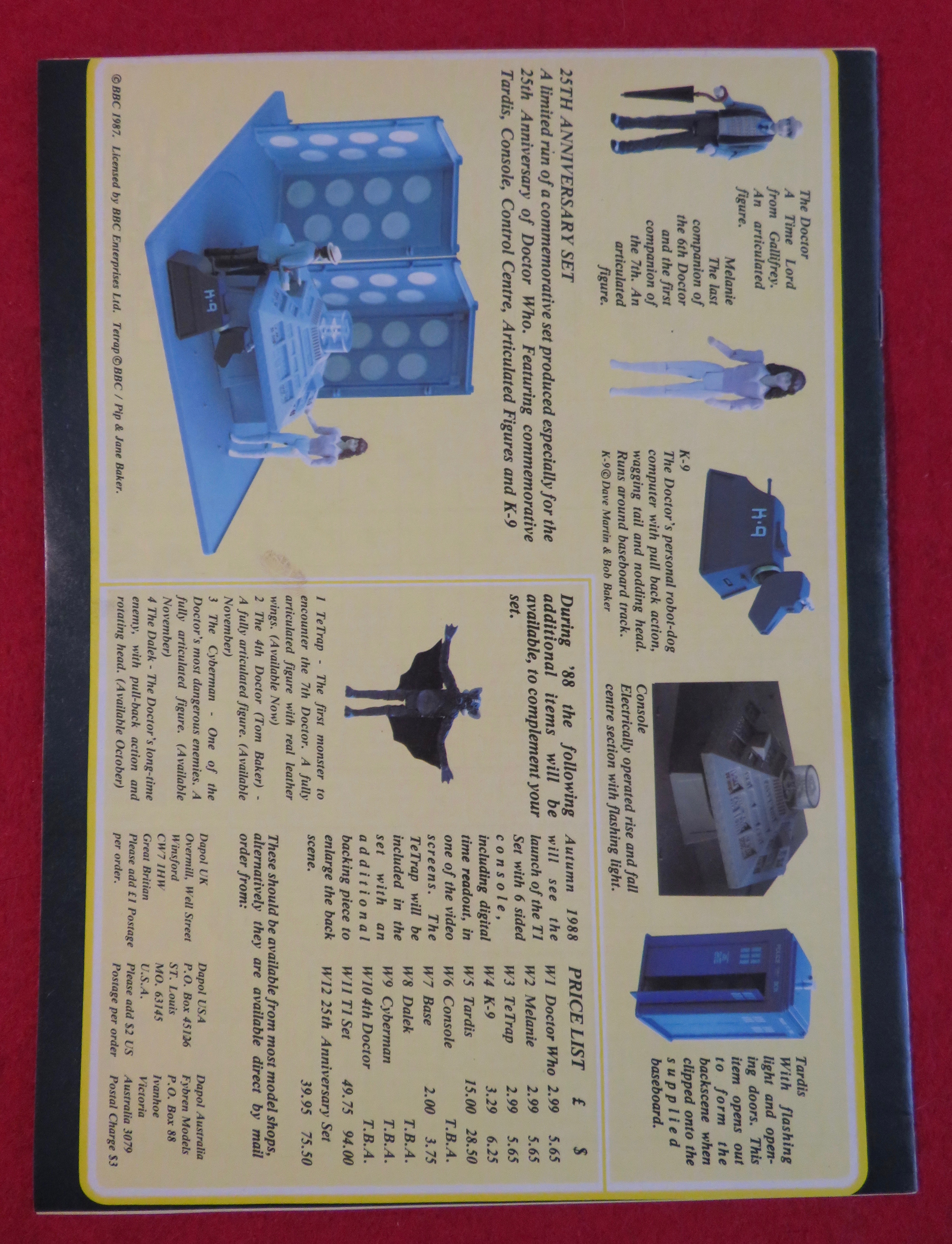 Doctor (Dr) Who Magazine August 1988 Timelords