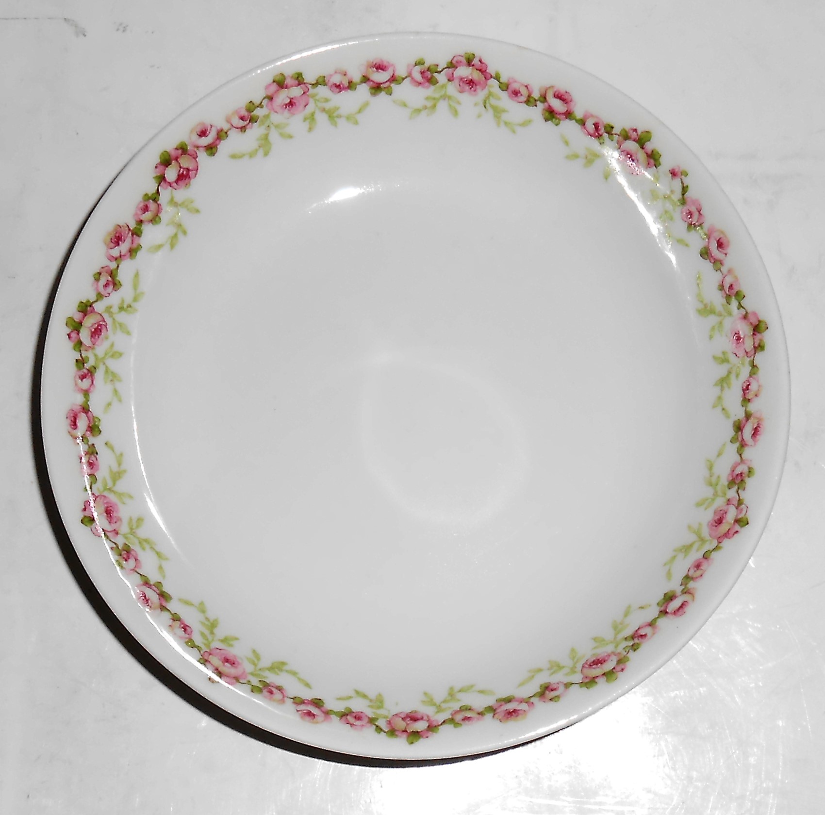Chas Field Haviland Limoges Pink Roses Fruit Bowl