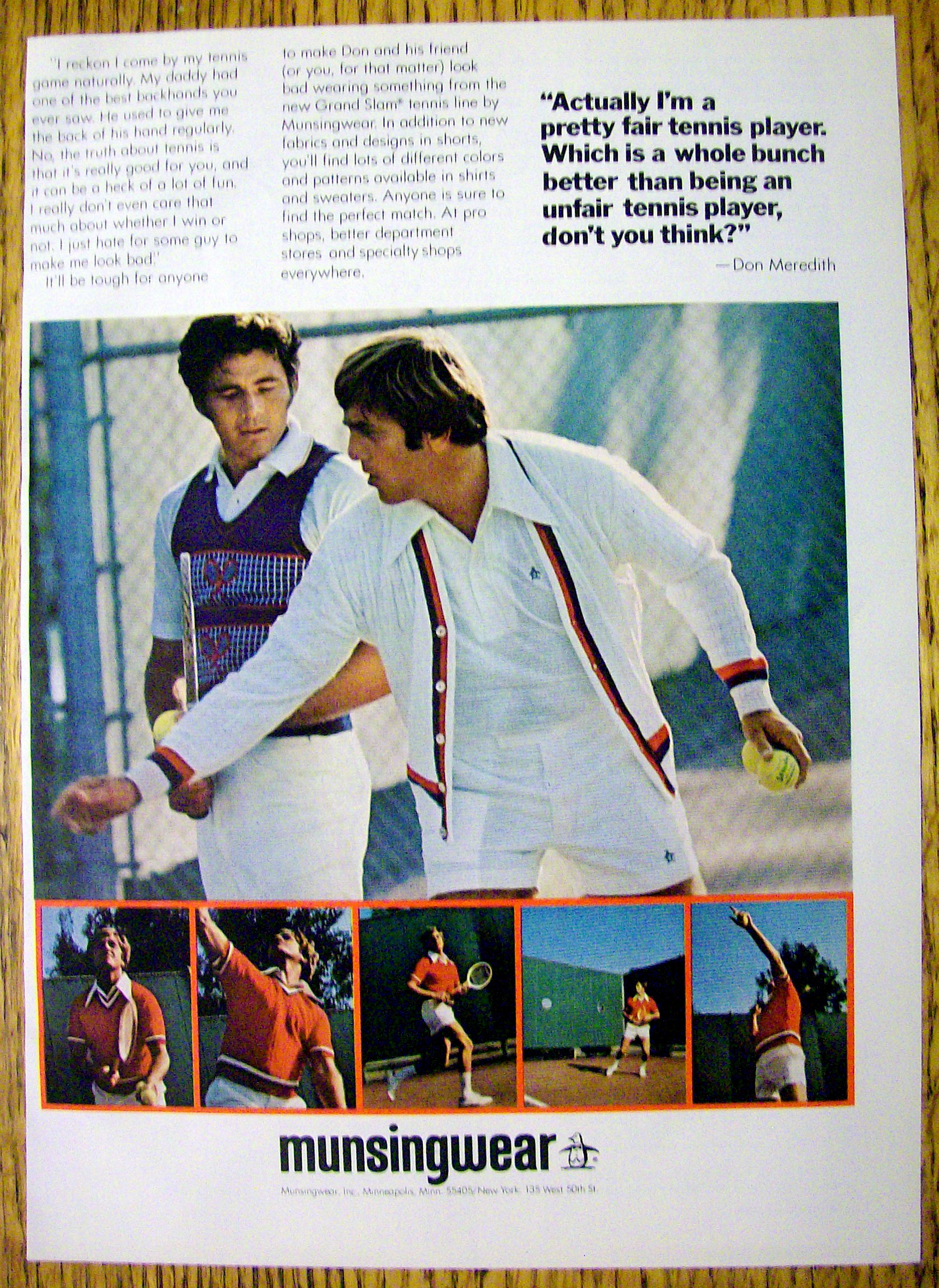 1973 Munsingwear with Football's Don Meredith