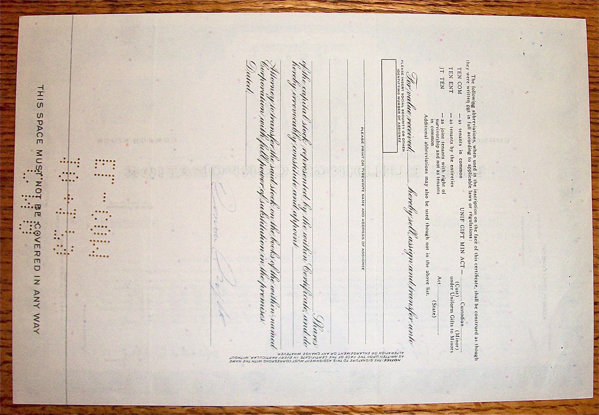 1970 Uris Buildings Corporation 100 Shares Stock