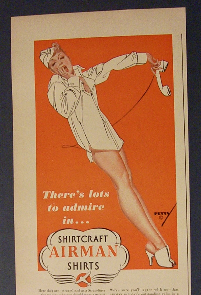 1942 Airman Shirts Advertisement By George Petty
