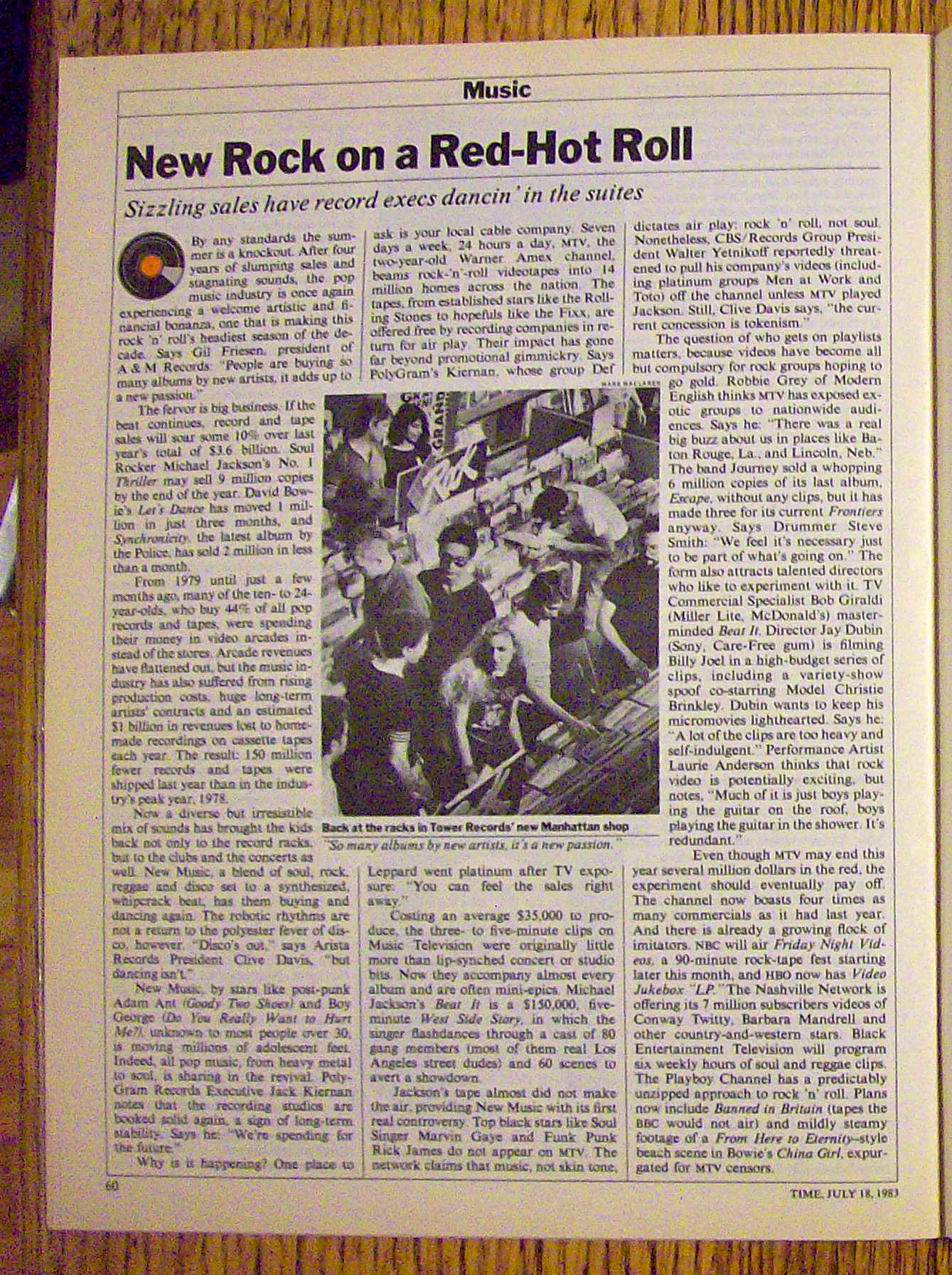 Time Magazine-July 18, 1983-David Bowie