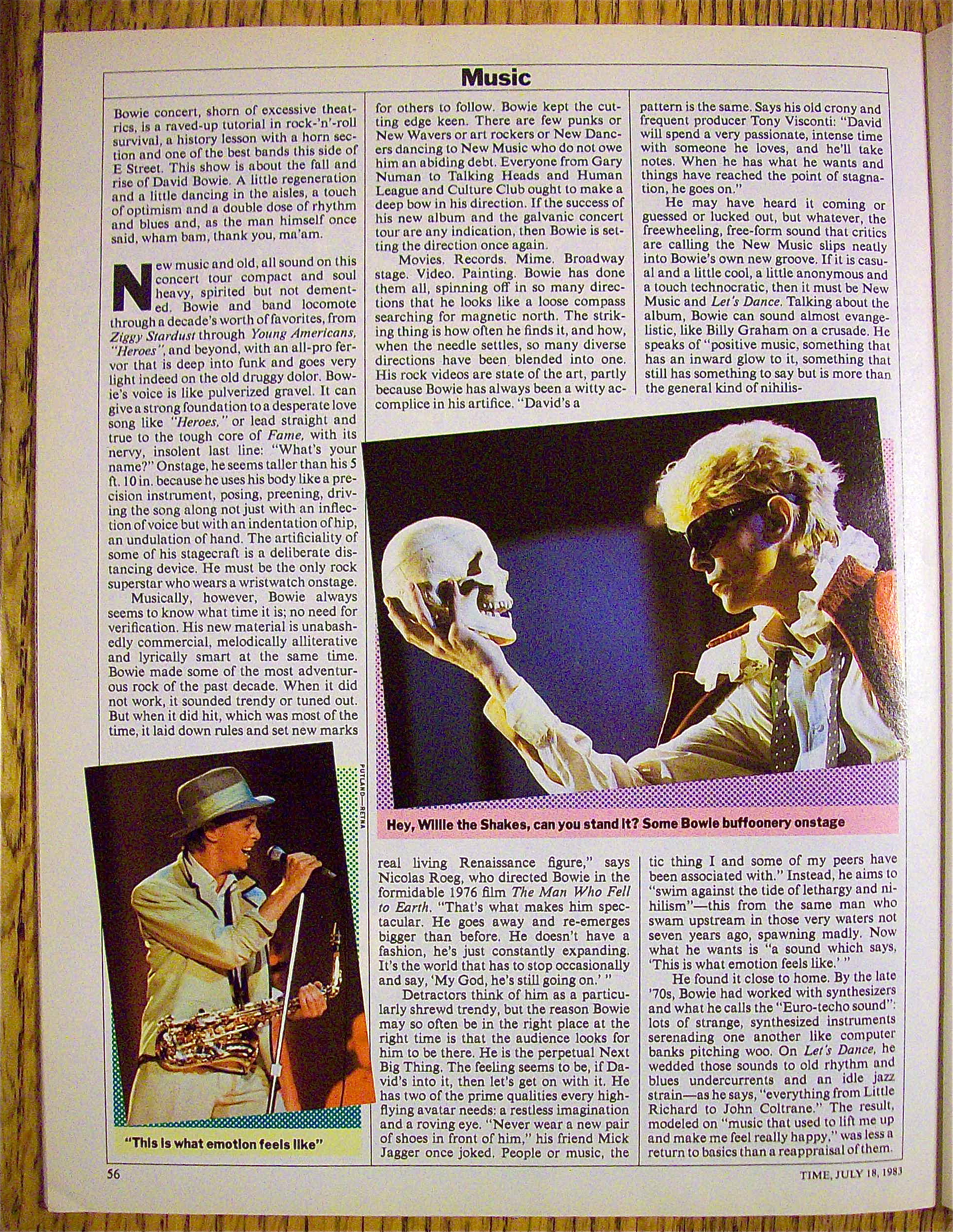 Time Magazine-July 18, 1983-David Bowie