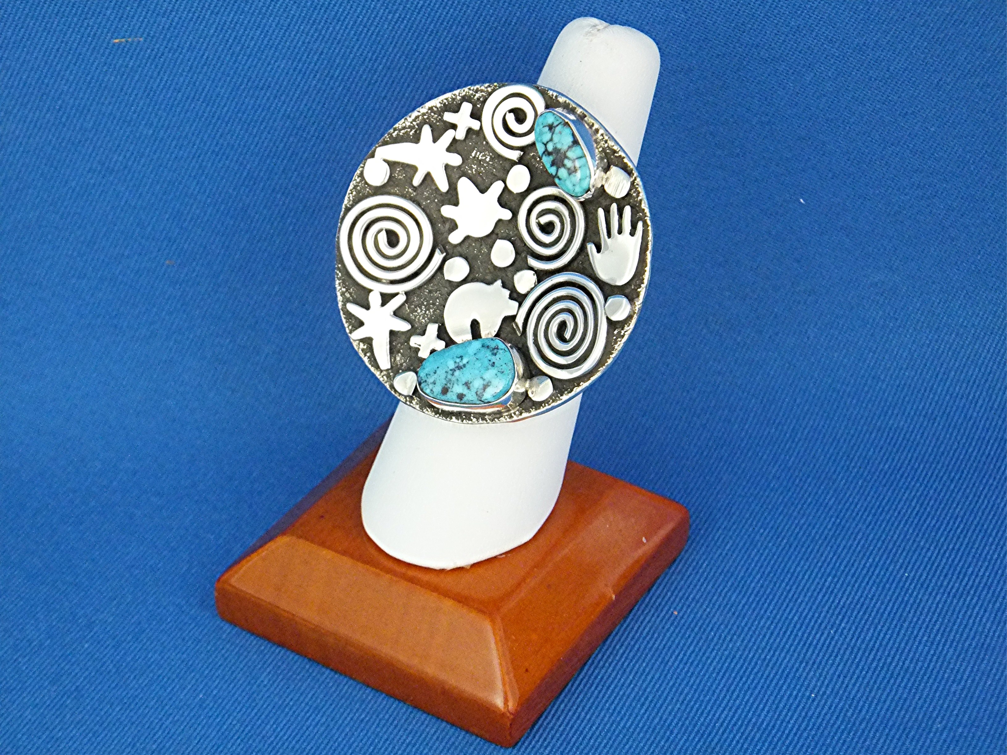 Ring Sterling Silver Turquoise ALEZ SANCHEZ USA