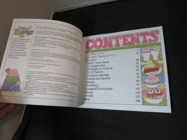 Ben & Jerry's Homemade Ice Cream & Dessert Book 1987 1st print