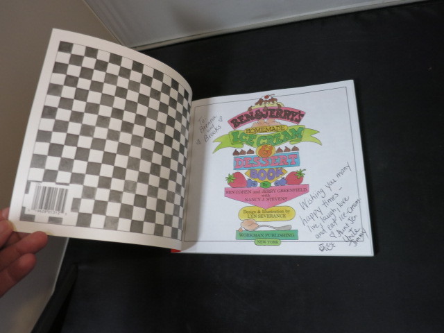 Ben & Jerry's Homemade Ice Cream & Dessert Book 1987 1st print