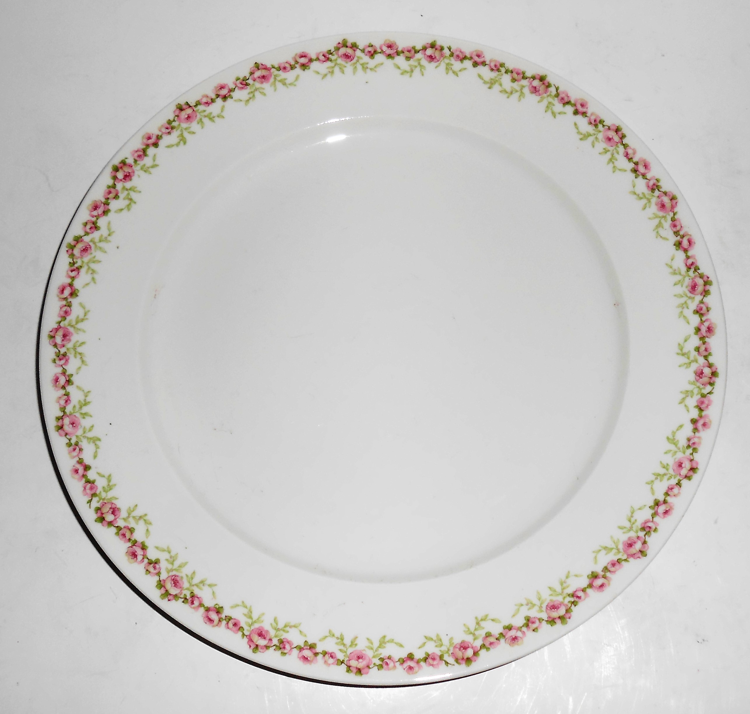 Chas Field Haviland Limoges Pink Roses Dinner Plate