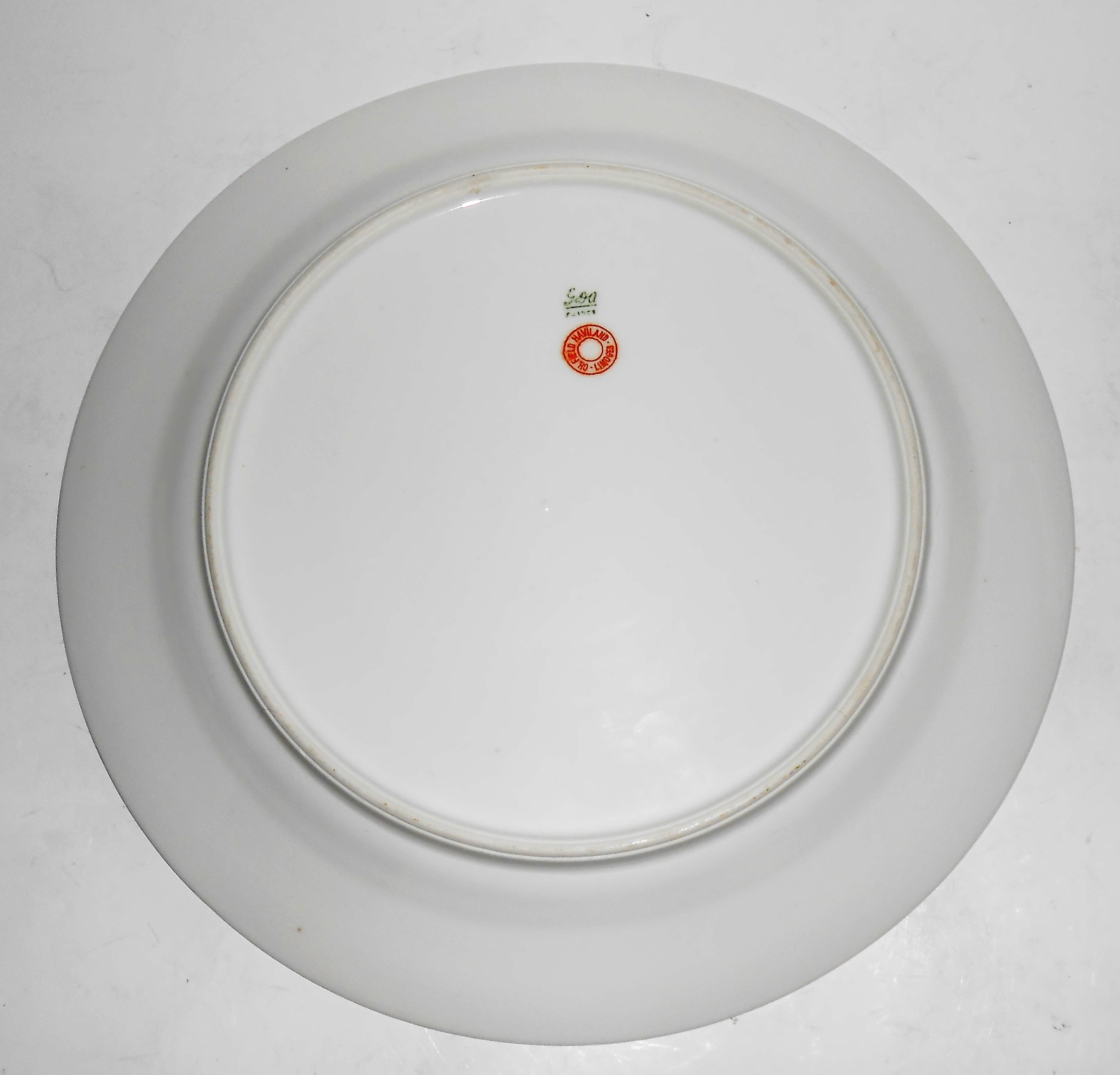 Chas Field Haviland Limoges Pink Roses Dinner Plate