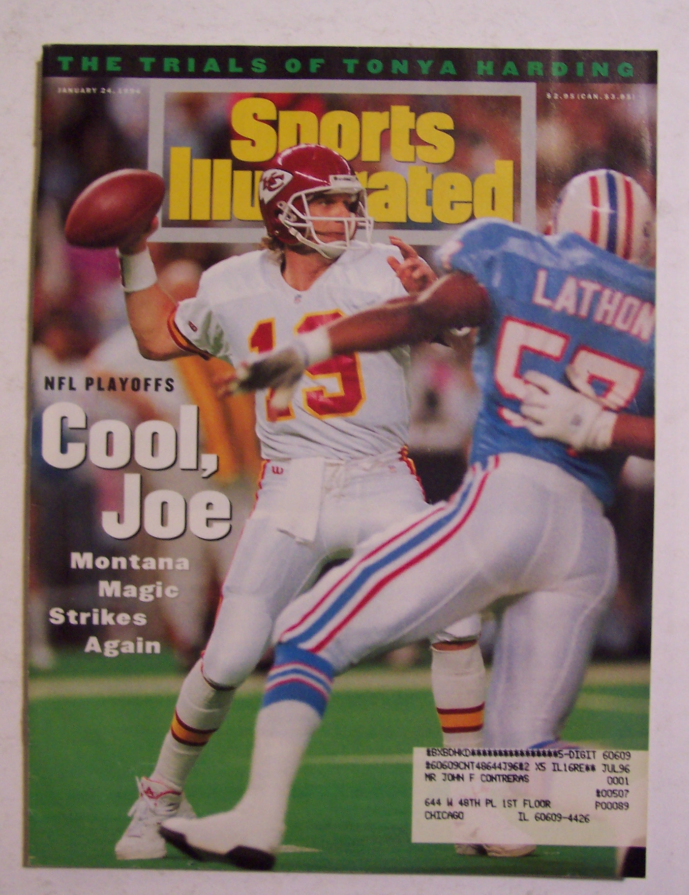 Sports Illustrated Magazine -Jan 24, 1994- Joe Montana