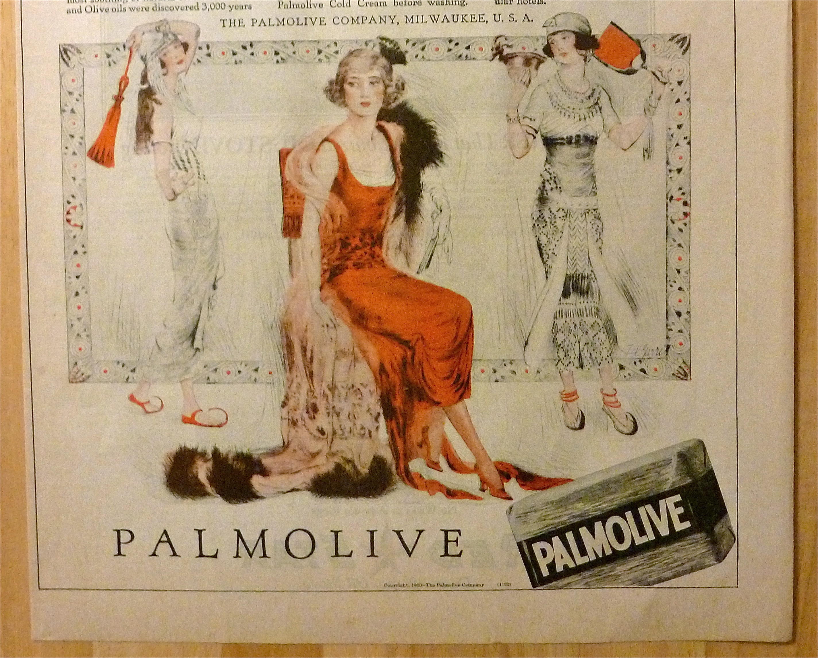 1920 Palmolive Soap with Woman Sitting in Chair