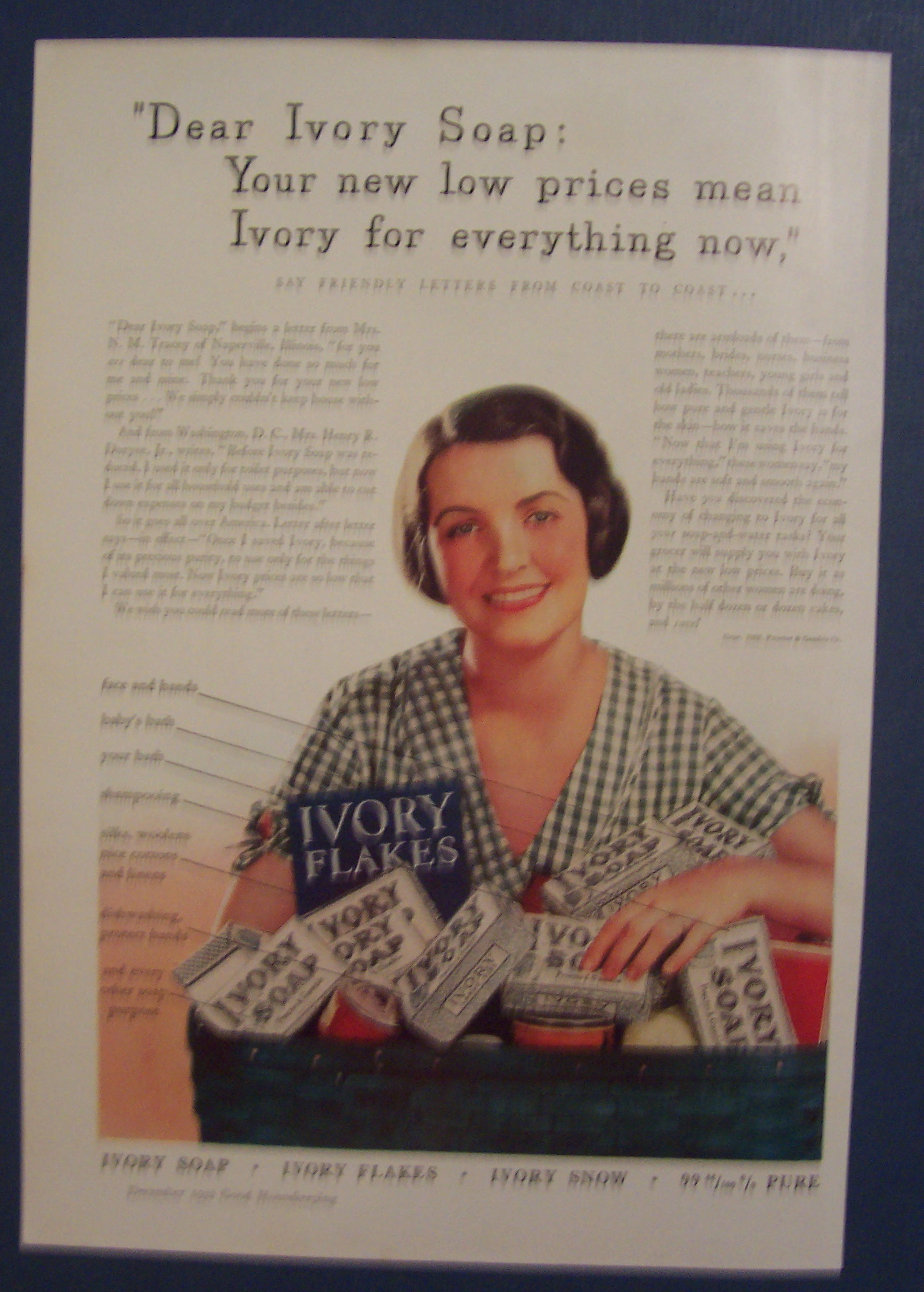 1932 Ivory Soap with a Lovely Woman
