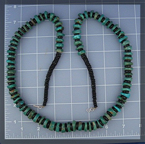 Santo Domingo Hand Crafted  Green Turquoise Onyx Neckla