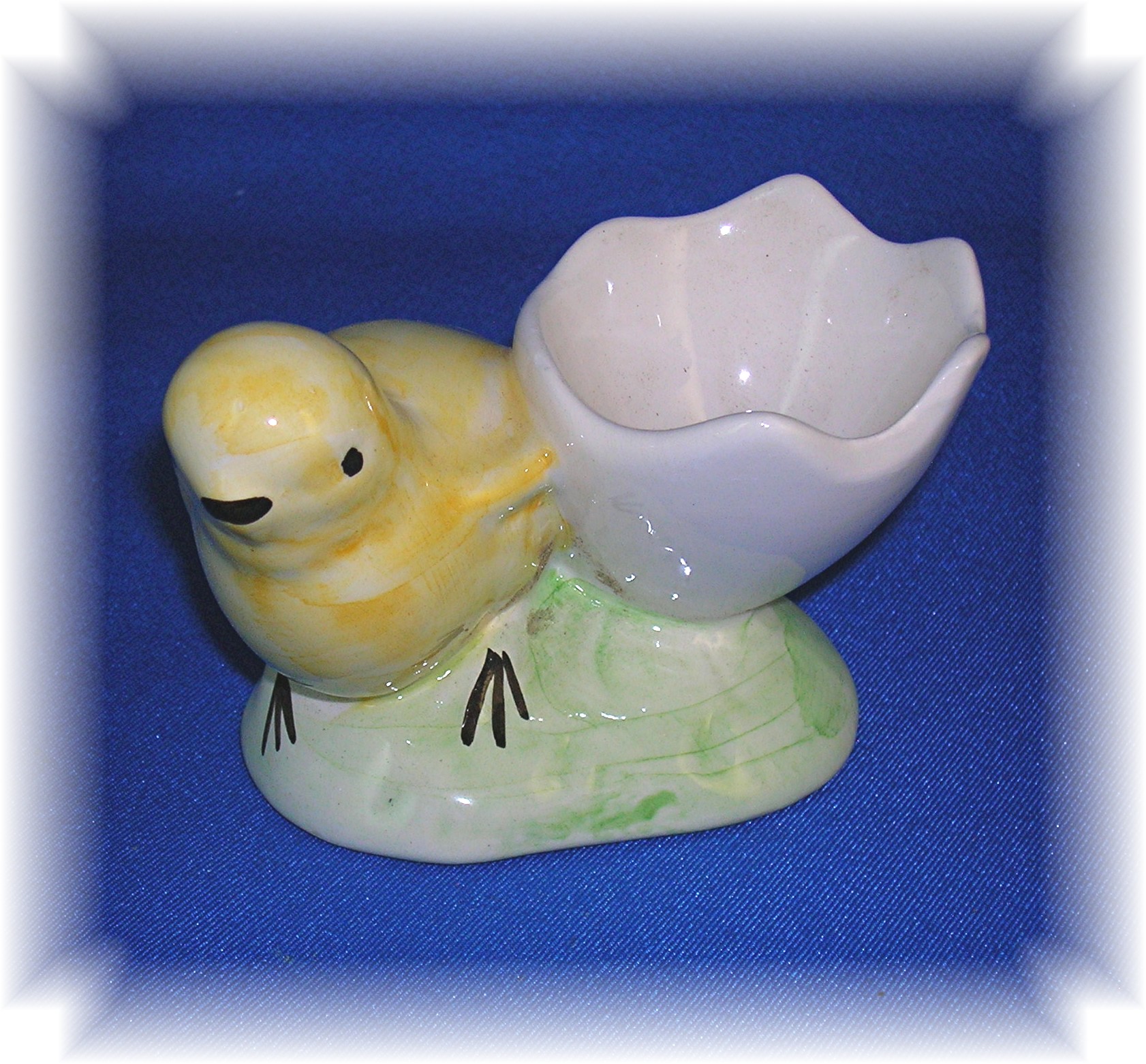 Ceramic Egg Cup Baby Chick Artist Signed
