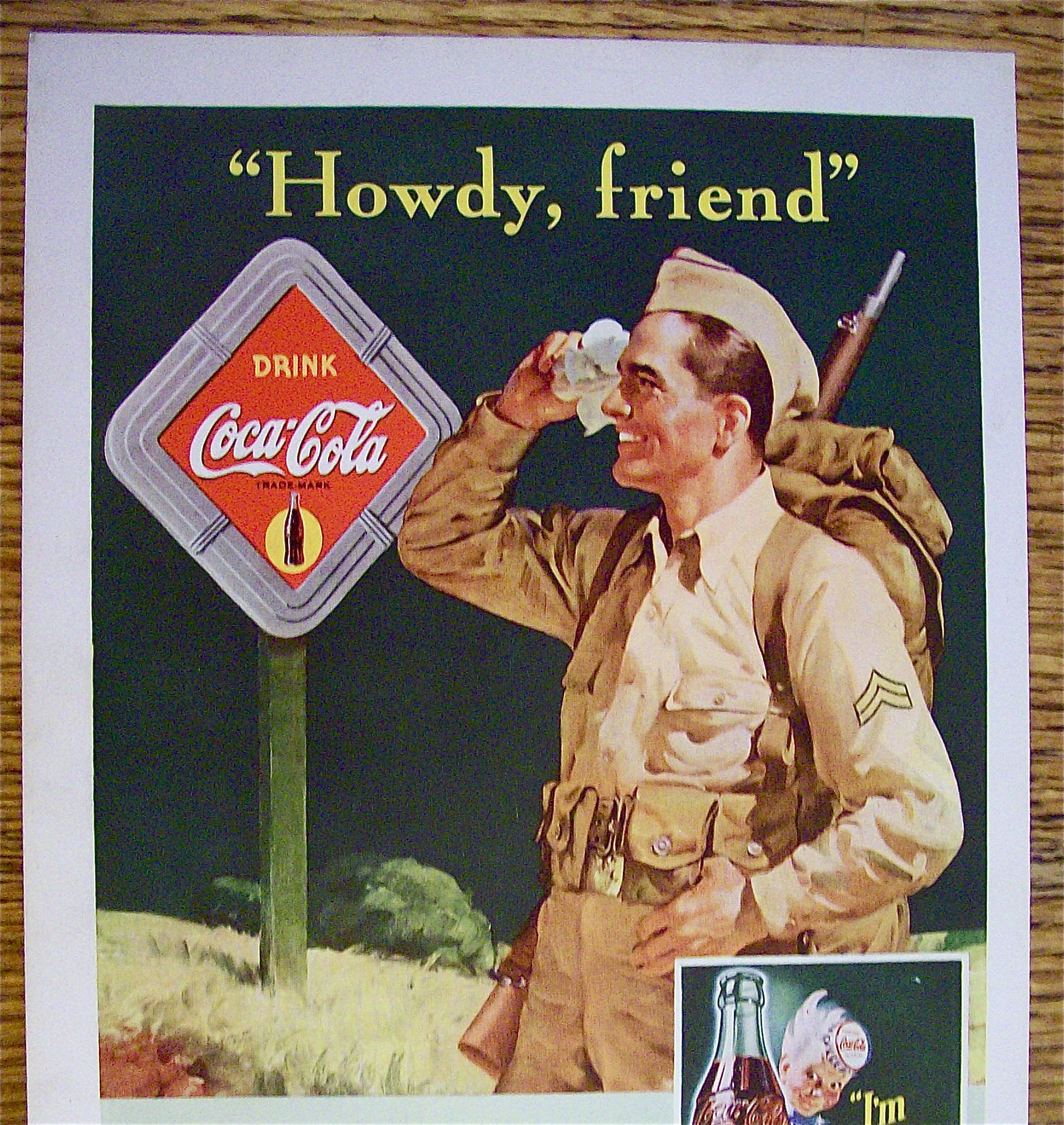 1942 Coca Cola (Coke) with Soldier Wiping His Forehead