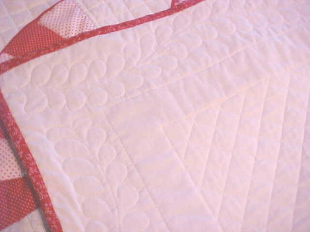 Throw Lap Quilt Wall Hanging Red White Grandmas Fans