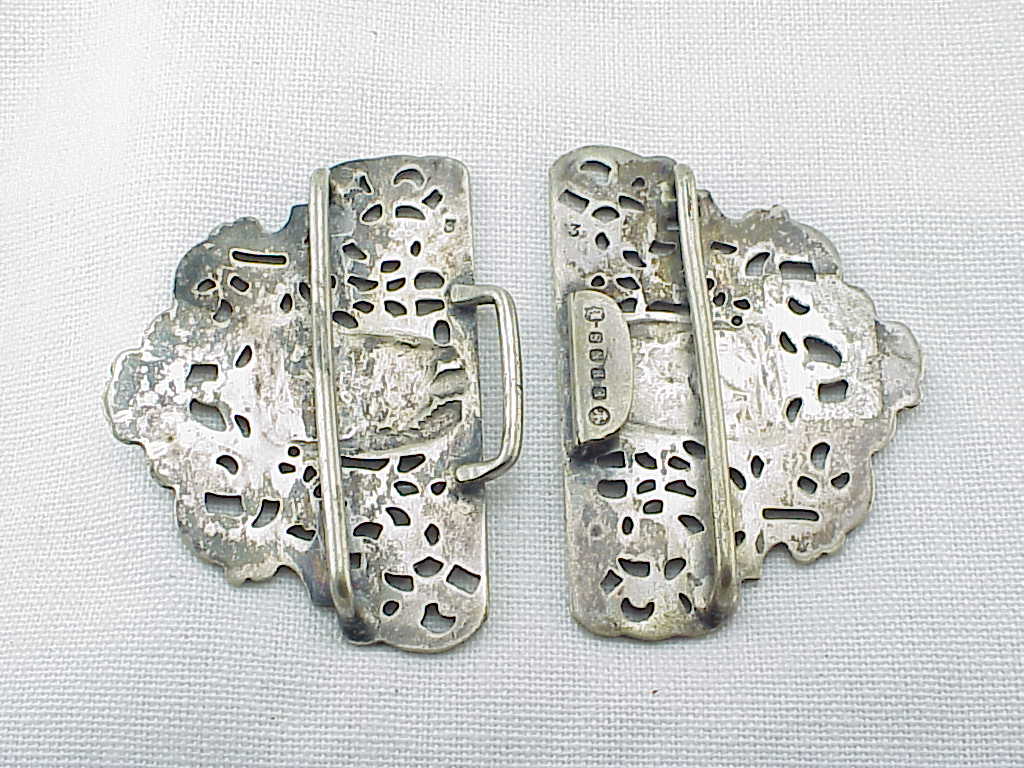 English Victorian Art Nouveau Silver Plate Nurses Cape Belt Buckle