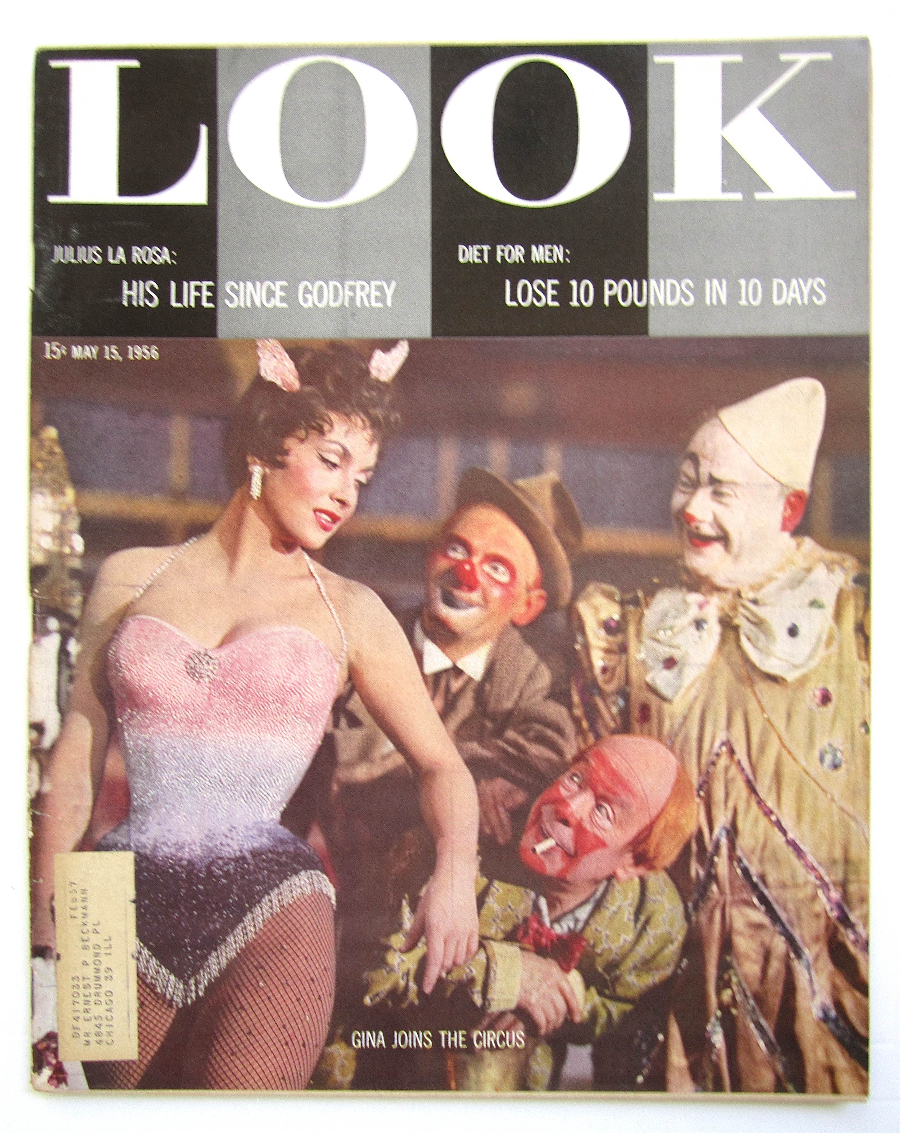 Look Magazine May 15, 1956 Gina Joins The Circus