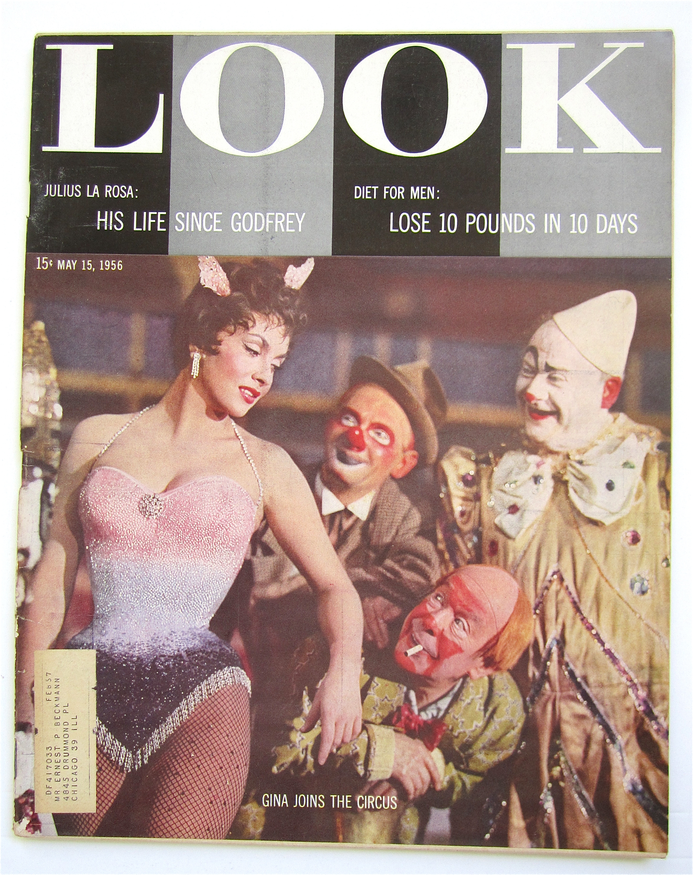 Look Magazine May 15, 1956 Gina Joins The Circus