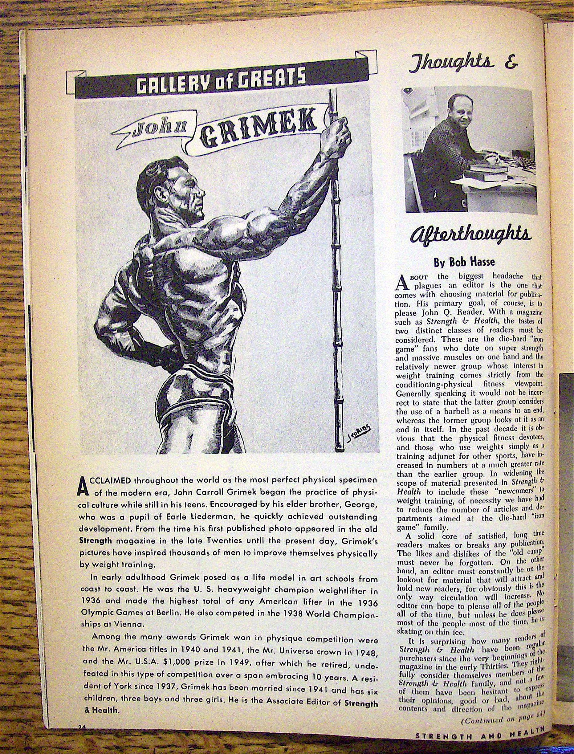 Strength & Health Magazine-January 1961-Andy Gropp Fam.