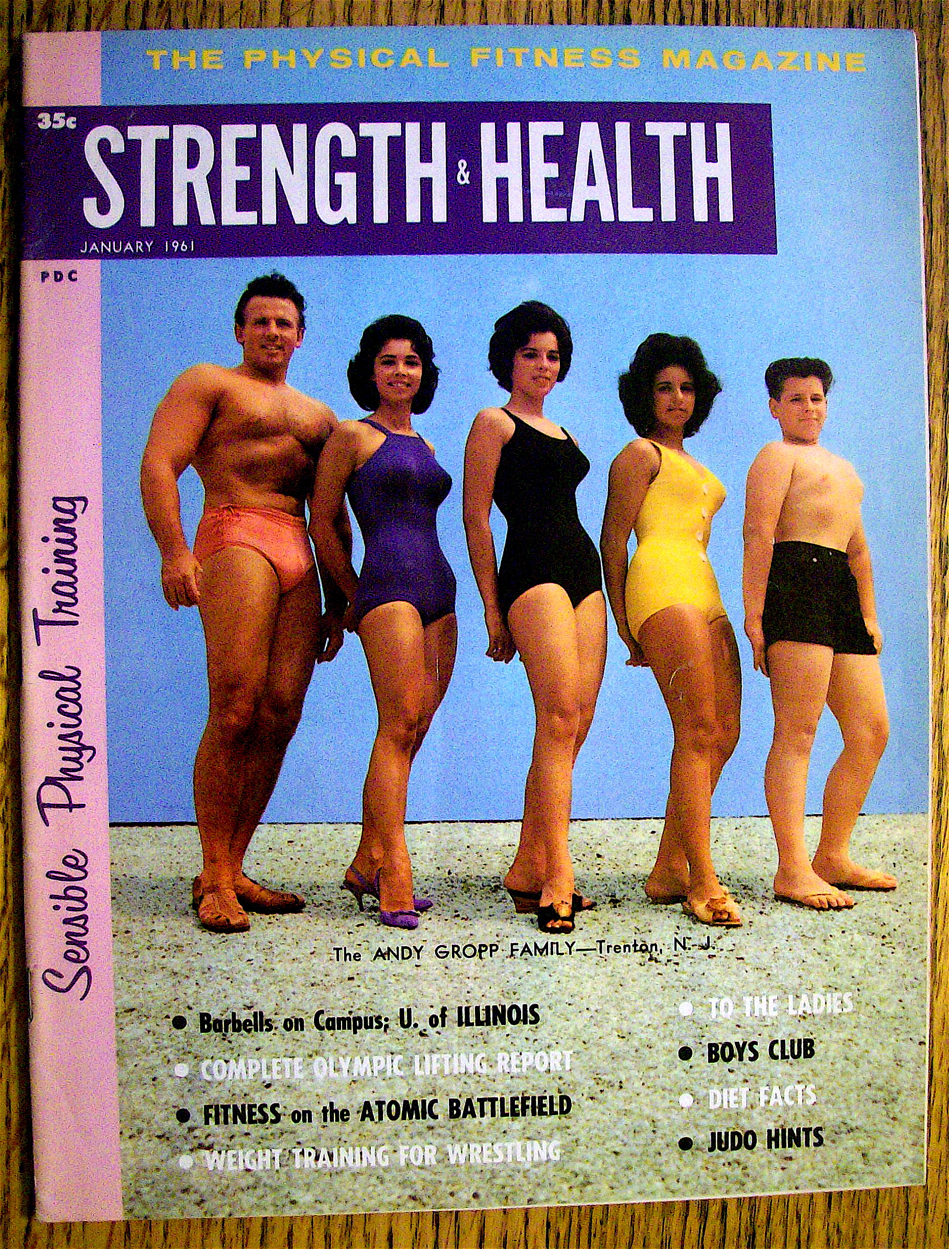 Strength & Health Magazine-January 1961-Andy Gropp Fam.