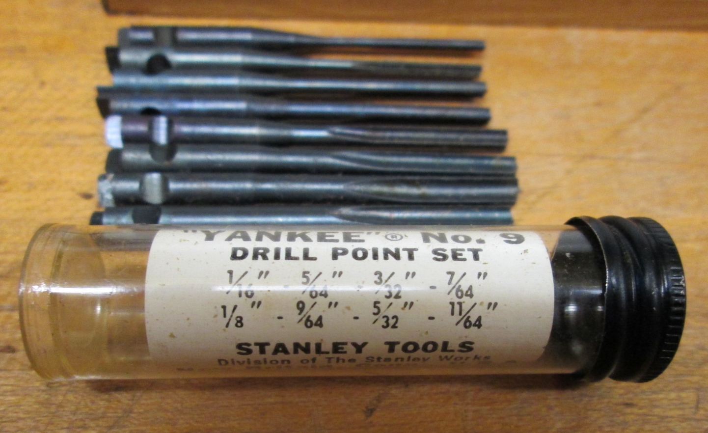Stanley Yankee No. 9 Push Drill Bit or Point Set w/Case