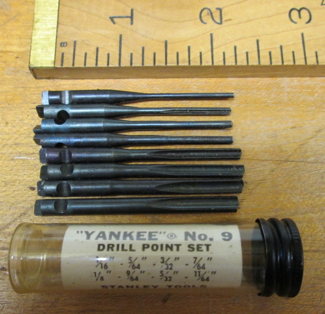 Stanley Yankee No. 9 Push Drill Bit or Point Set w/Case