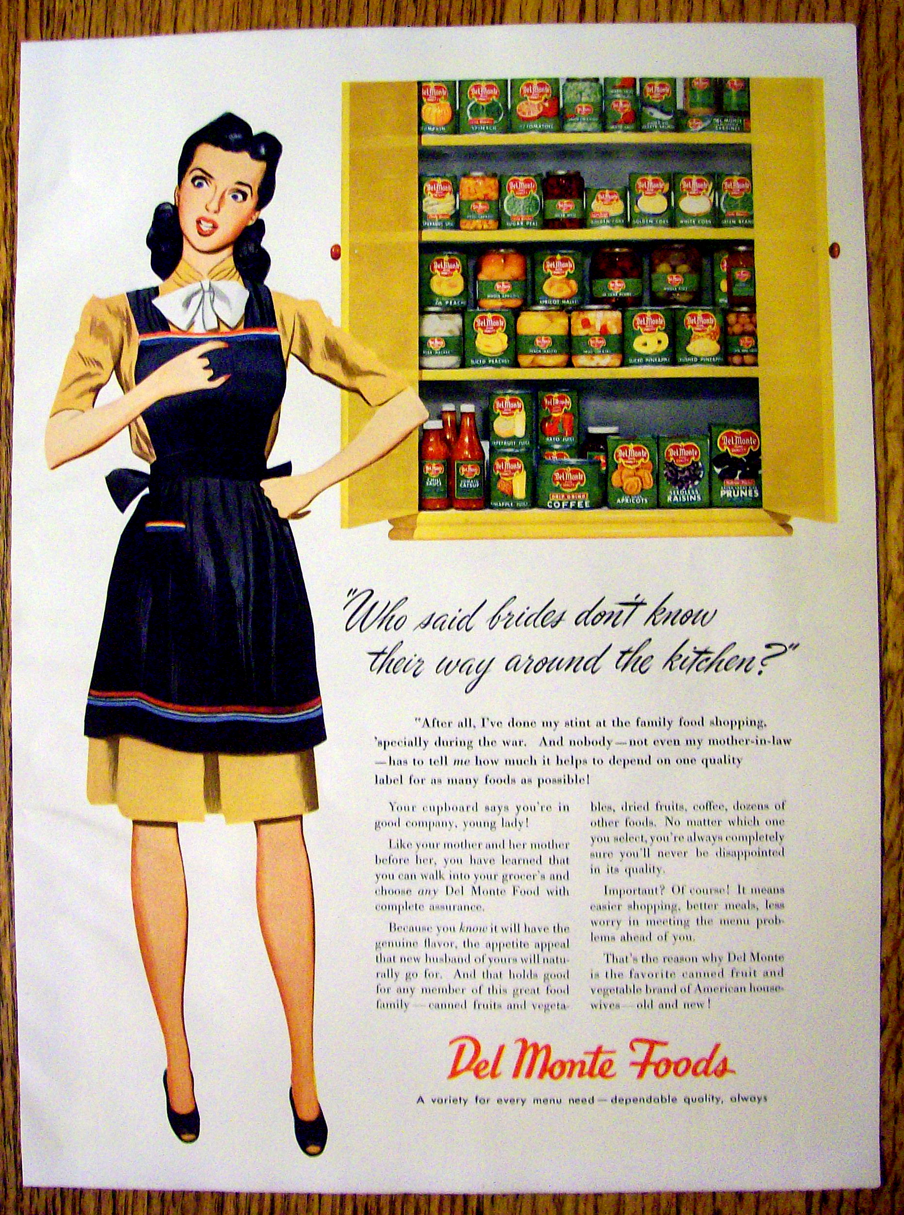 1945 Del Monte Canned Foods