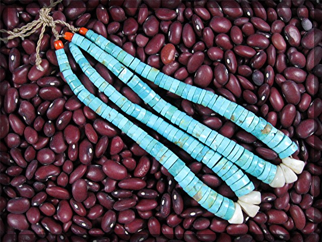 Santo Domingo Turquoise Jacla Beads