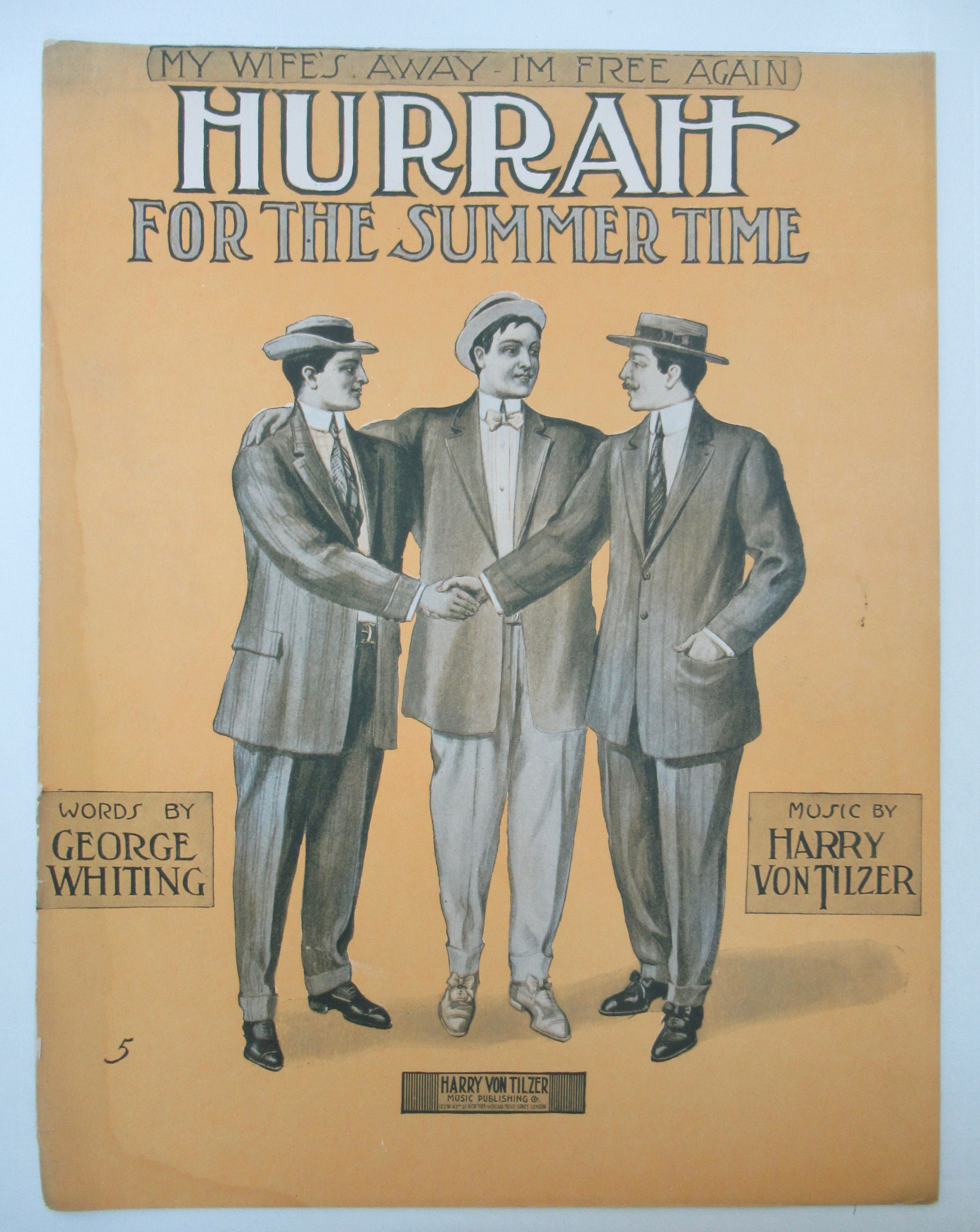 1910 Hurrah For The Summer Time Sheet Music