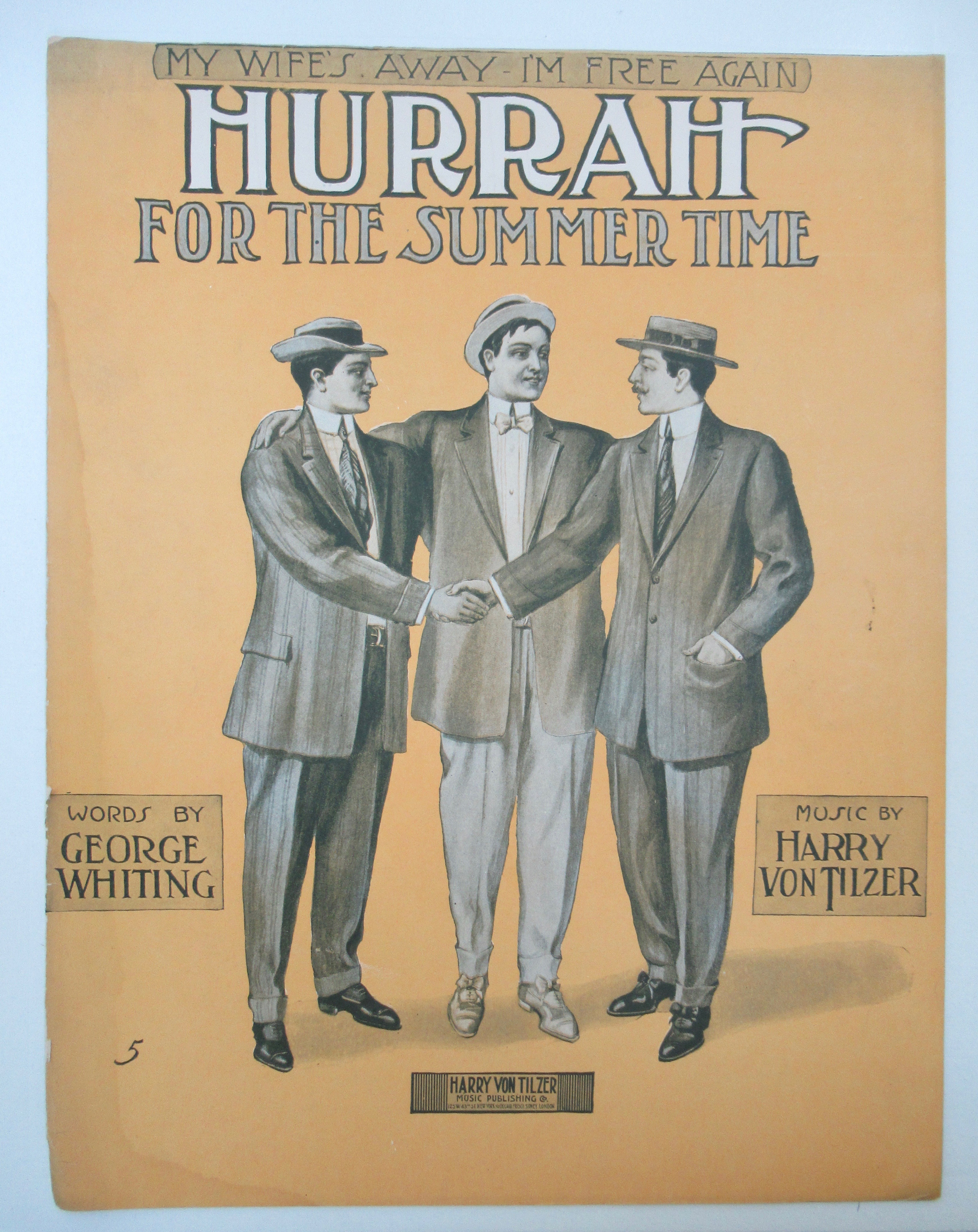 1910 Hurrah For The Summer Time Sheet Music