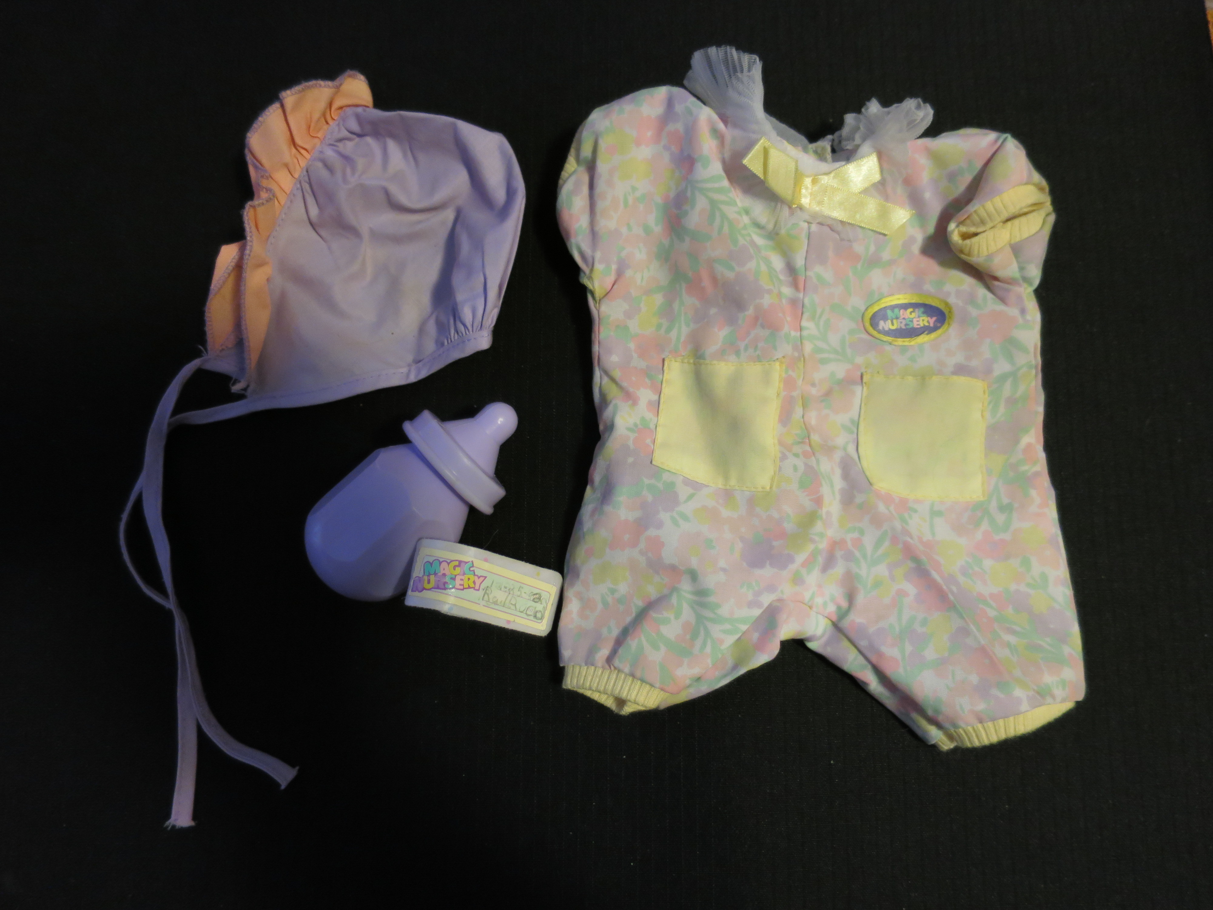 Magic Nursery Doll outfit bonnet bottle id bracelet replacement