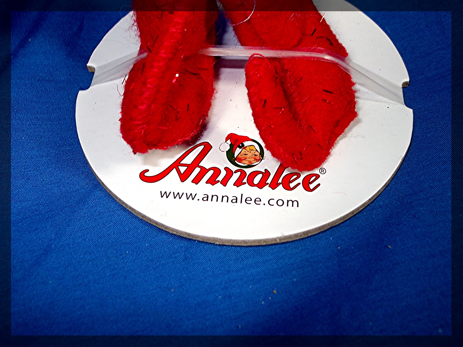 Christmas  Annalee Red Elf Striped Leggings 2004