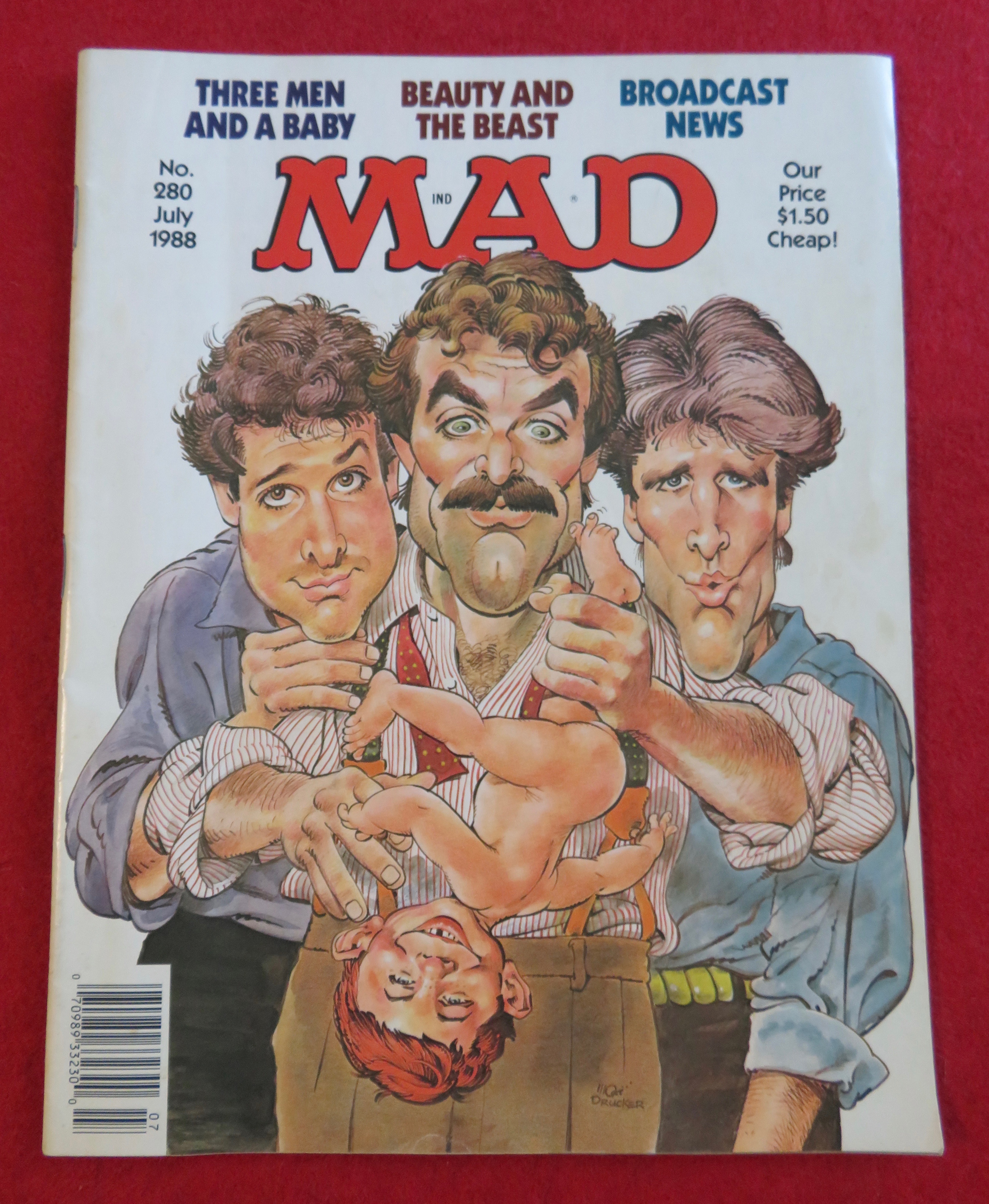 Mad Magazine July 1988 Three Men & A Baby
