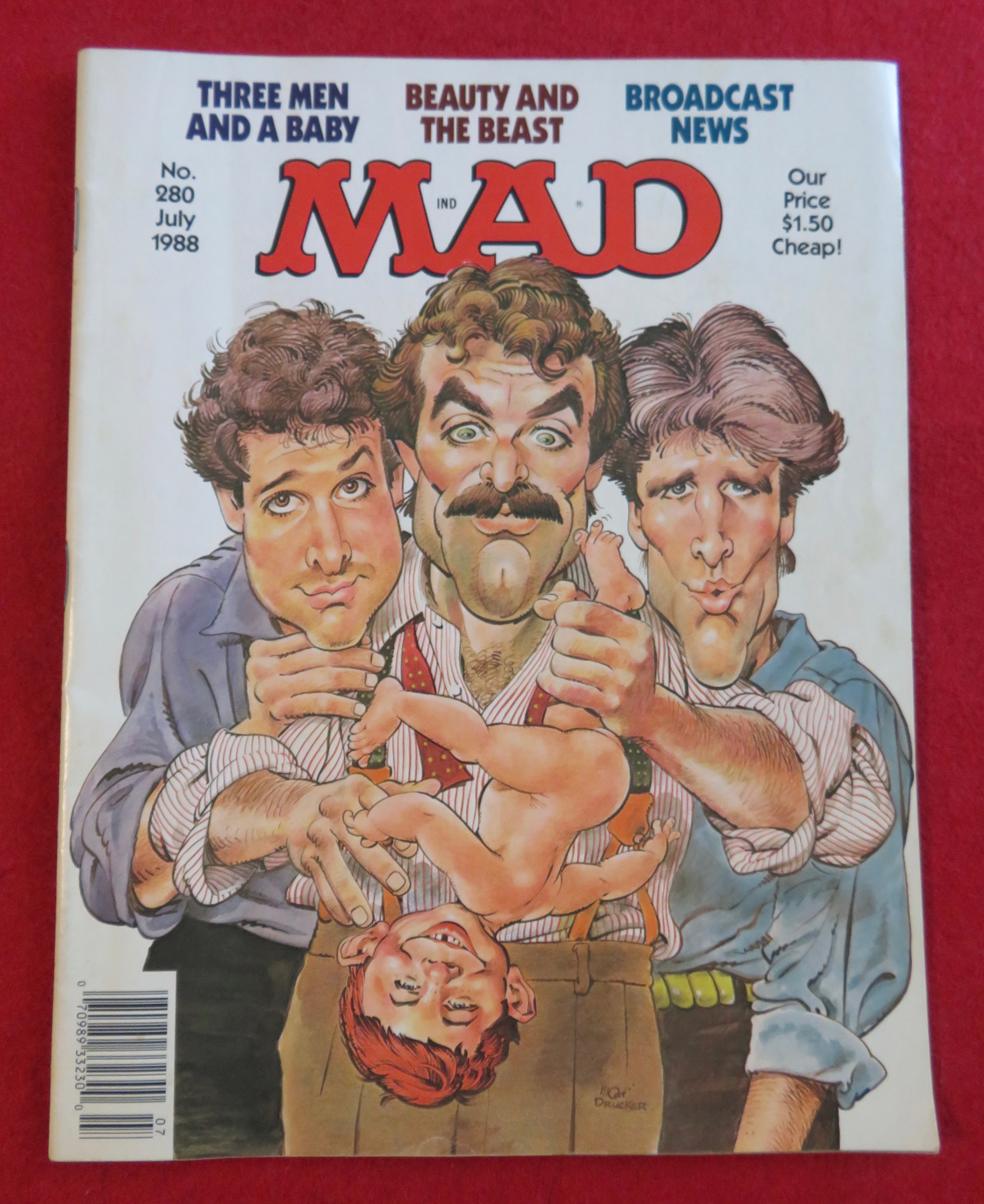 Mad Magazine July 1988 Three Men & A Baby
