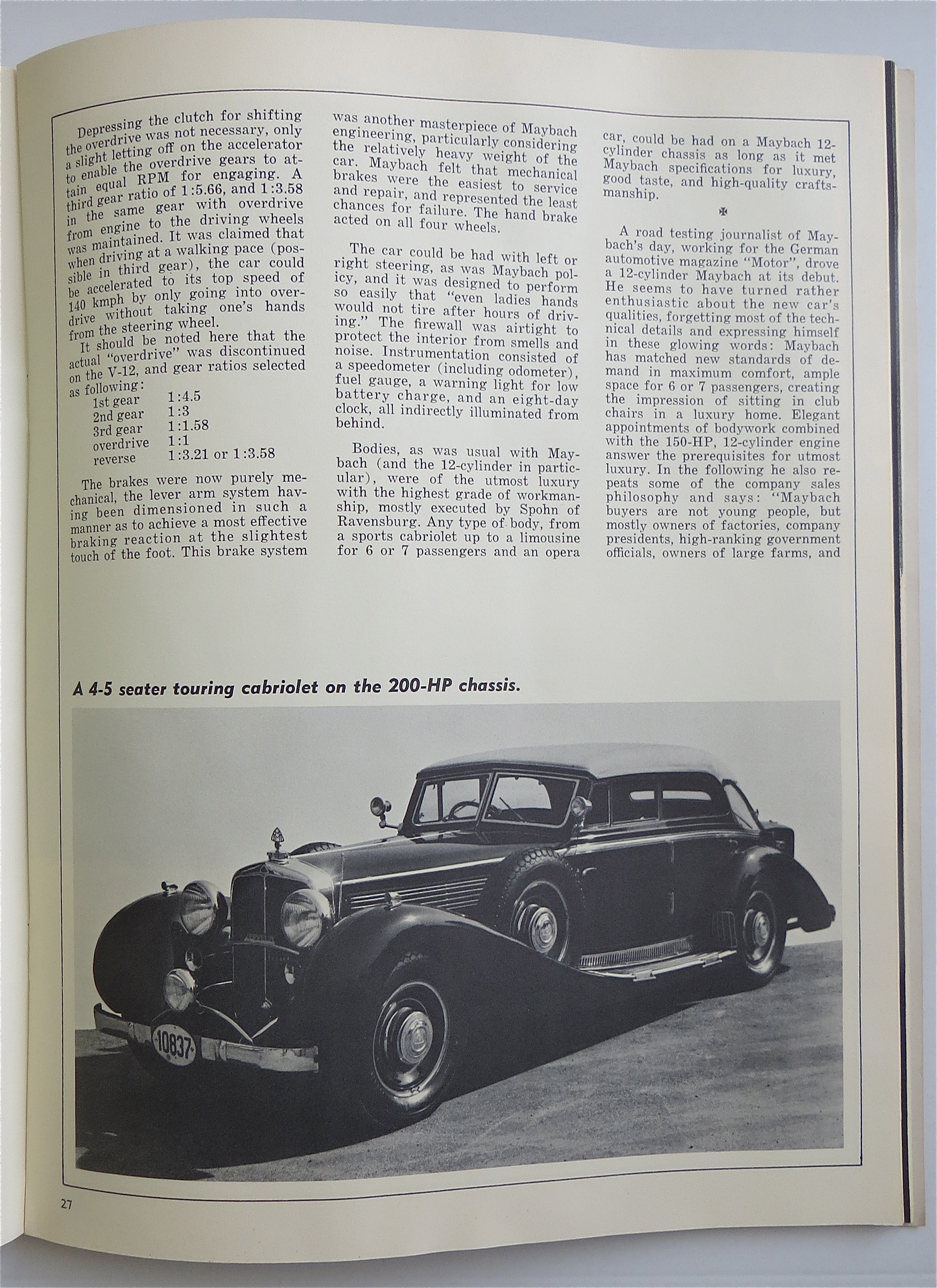 Classic Car Magazine Spring 1968 1937 Cord 812 Phaeton